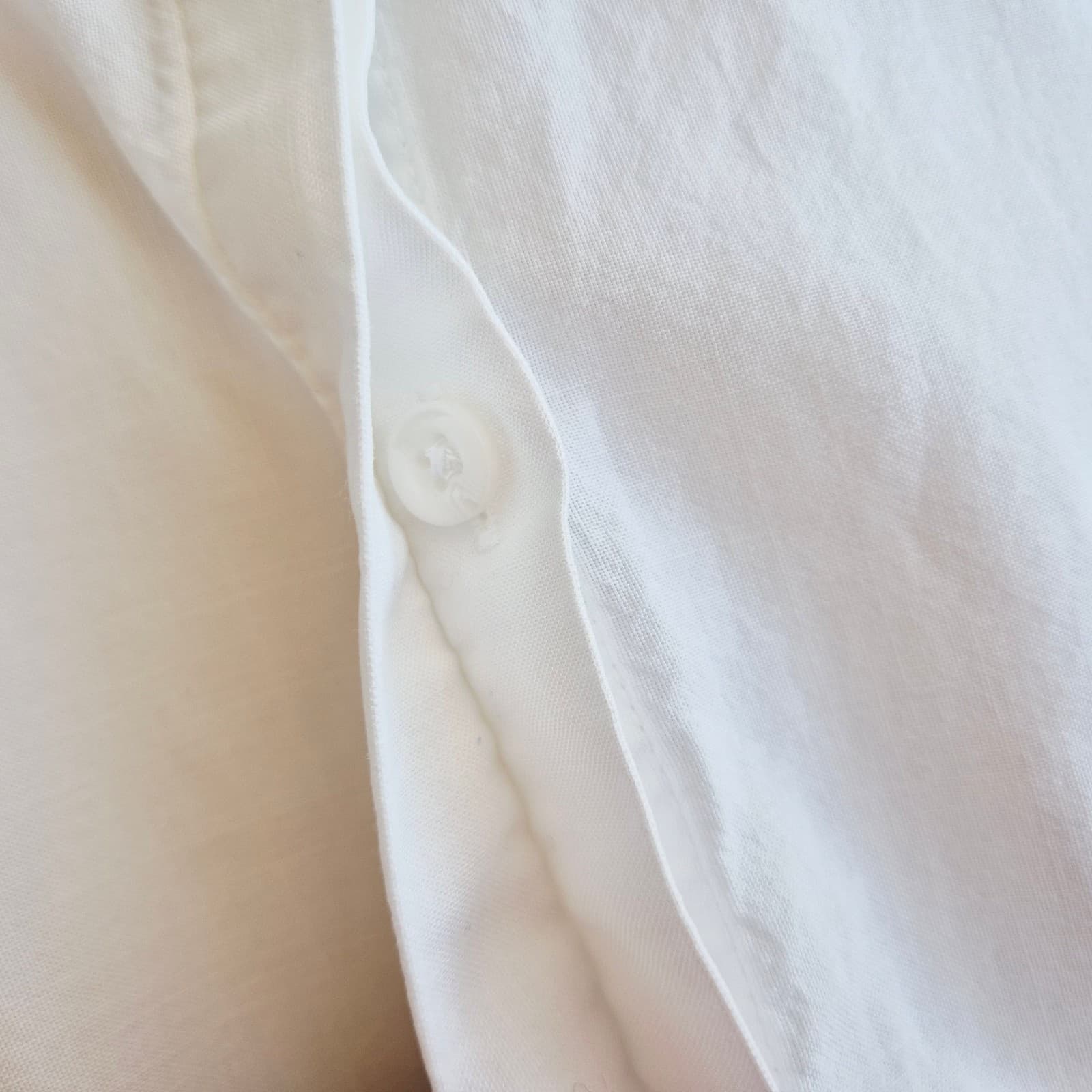 Cloth & Stone Classic Button-Down Shirt Pocket Long Sleeve White Tencel Sz.M - Thumbnail 9