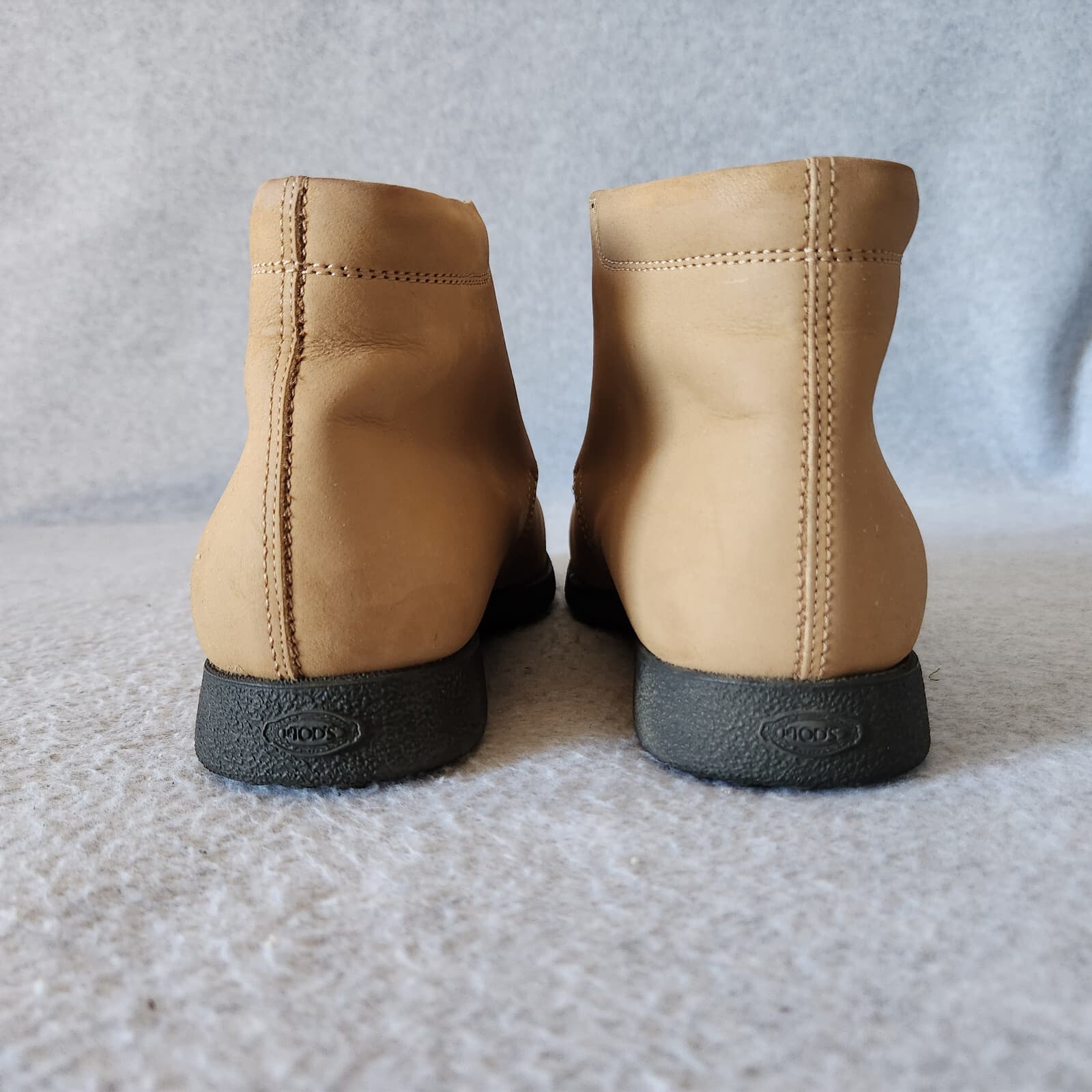 Tod’s Tan Leather Ankle Desert Chukka Boots Lace-Up Women's EU38 US7.5 - Thumbnail 3