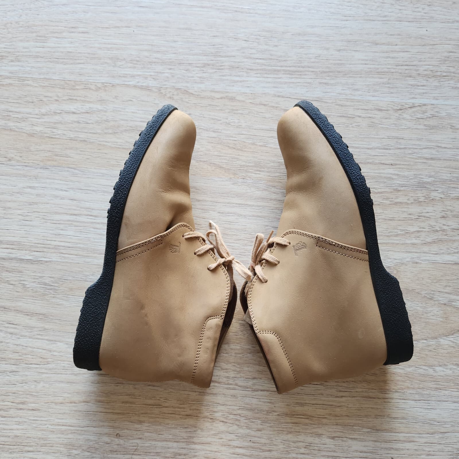Tod’s Tan Leather Ankle Desert Chukka Boots Lace-Up Women's EU38 US7.5 - Thumbnail 6