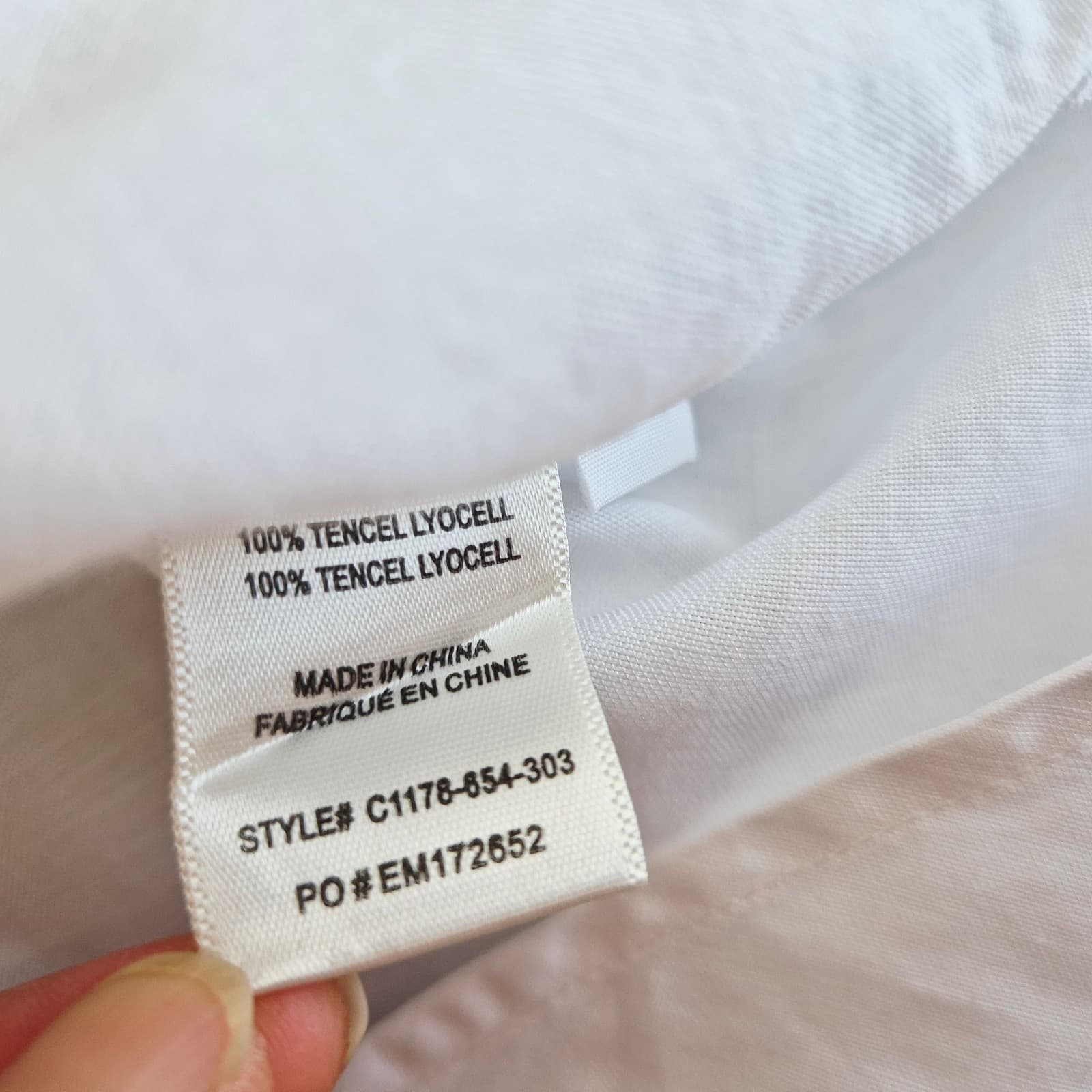 Cloth & Stone Classic Button-Down Shirt Pocket Long Sleeve White Tencel Sz.M - Thumbnail 7