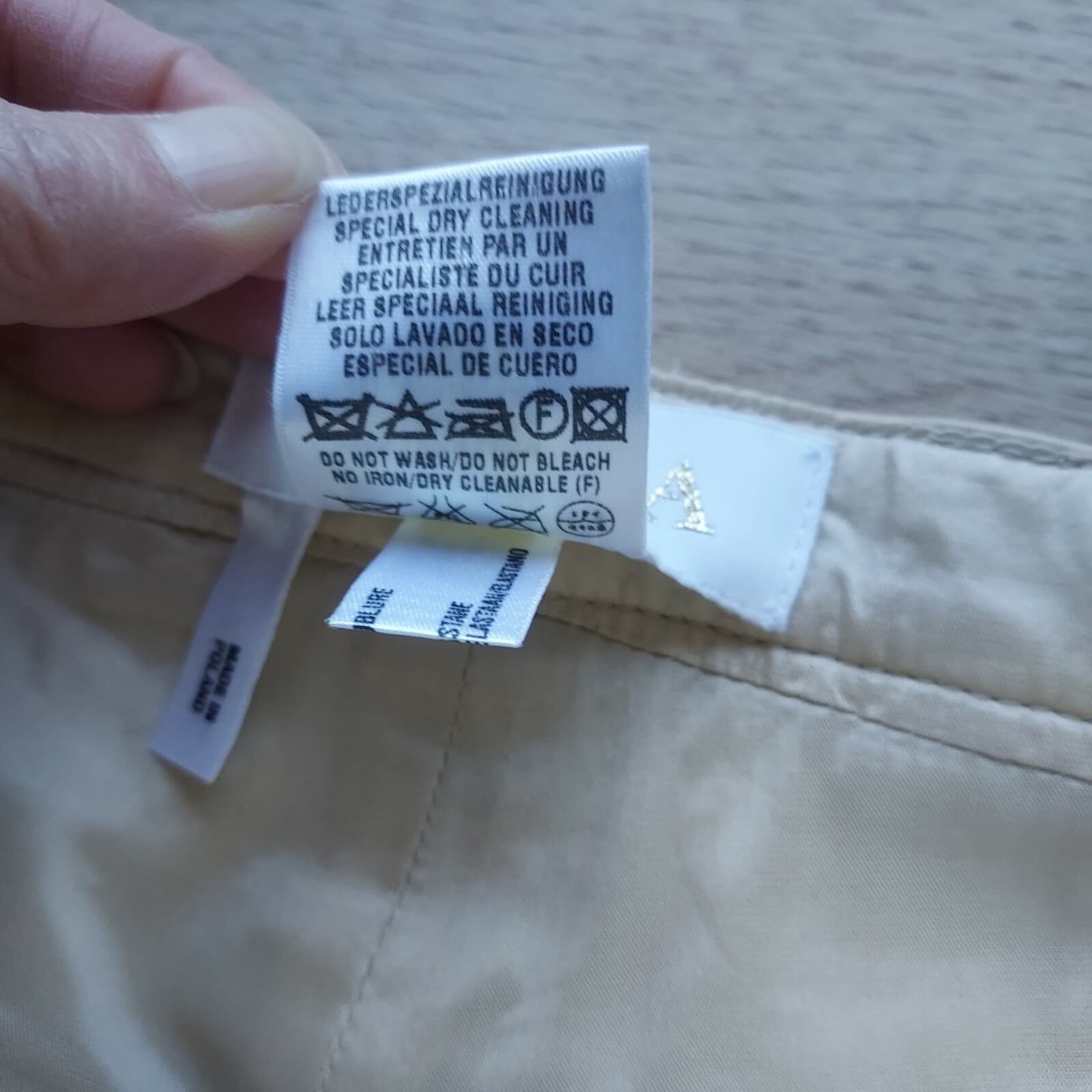 ESCADA 100% Lambskin Leather Pants Straight Leg Zip Lined Tan Women Sz.36 - Thumbnail 8