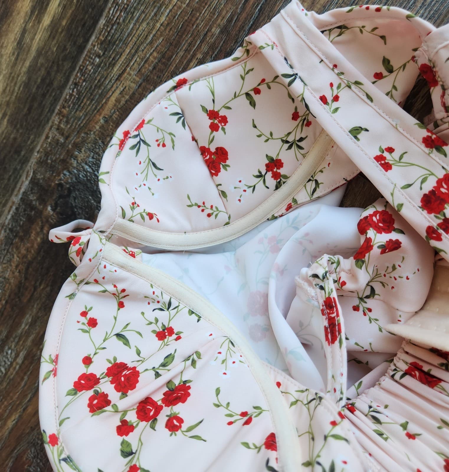 NWT RUMORED Loverboy Roses Sweetheart Romantic Mini Dress Built-In Bra Pink XS - Thumbnail 9