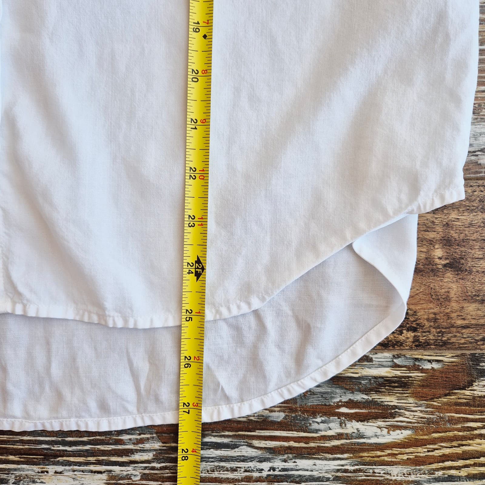 Cloth & Stone Classic Button-Down Shirt Pocket Long Sleeve White Tencel Sz.M - Thumbnail 12
