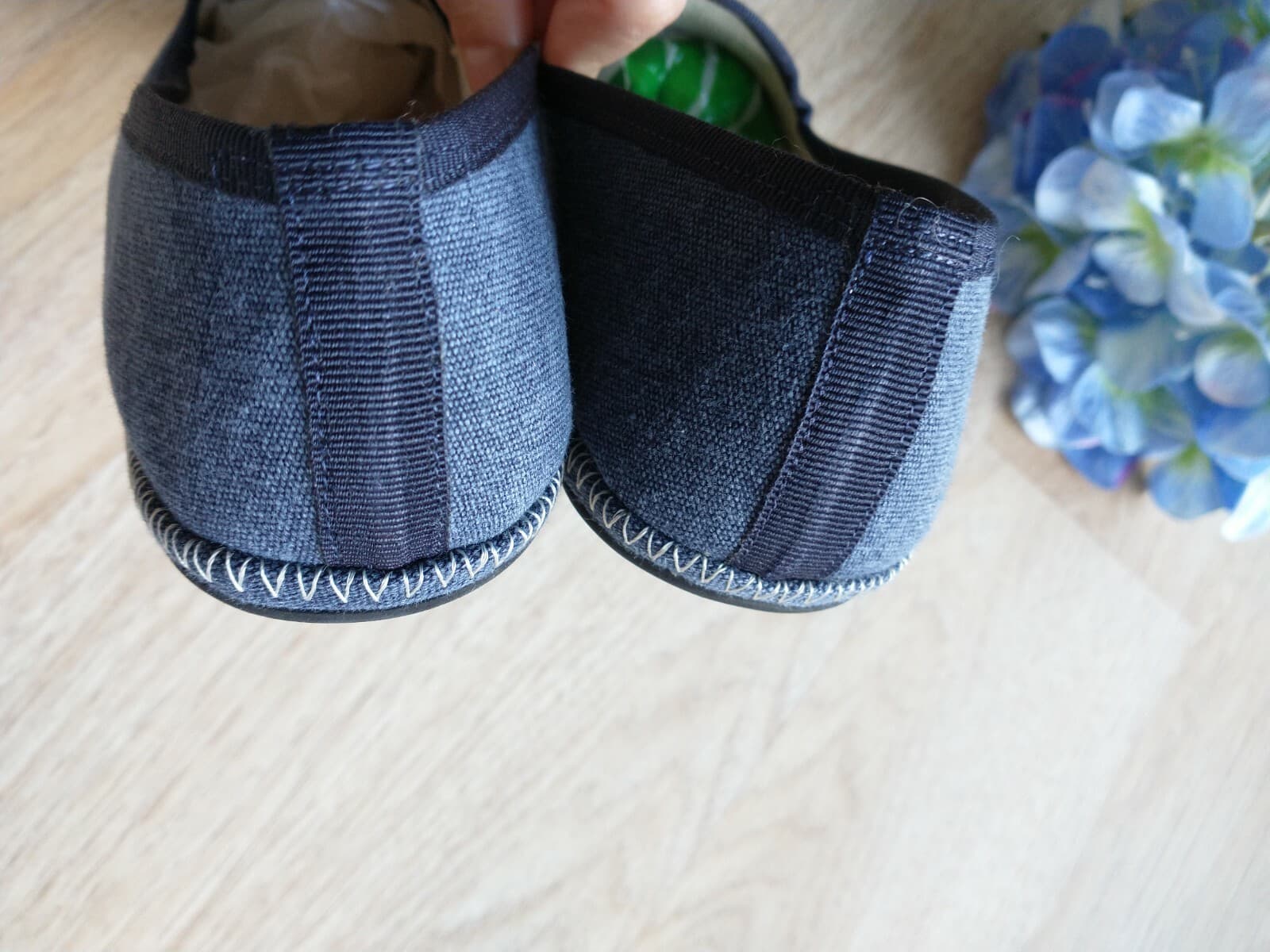 NWoB J.Crew Denim Canvas Loafers Slip-On Navy Blue Women US7.5 - Thumbnail 9