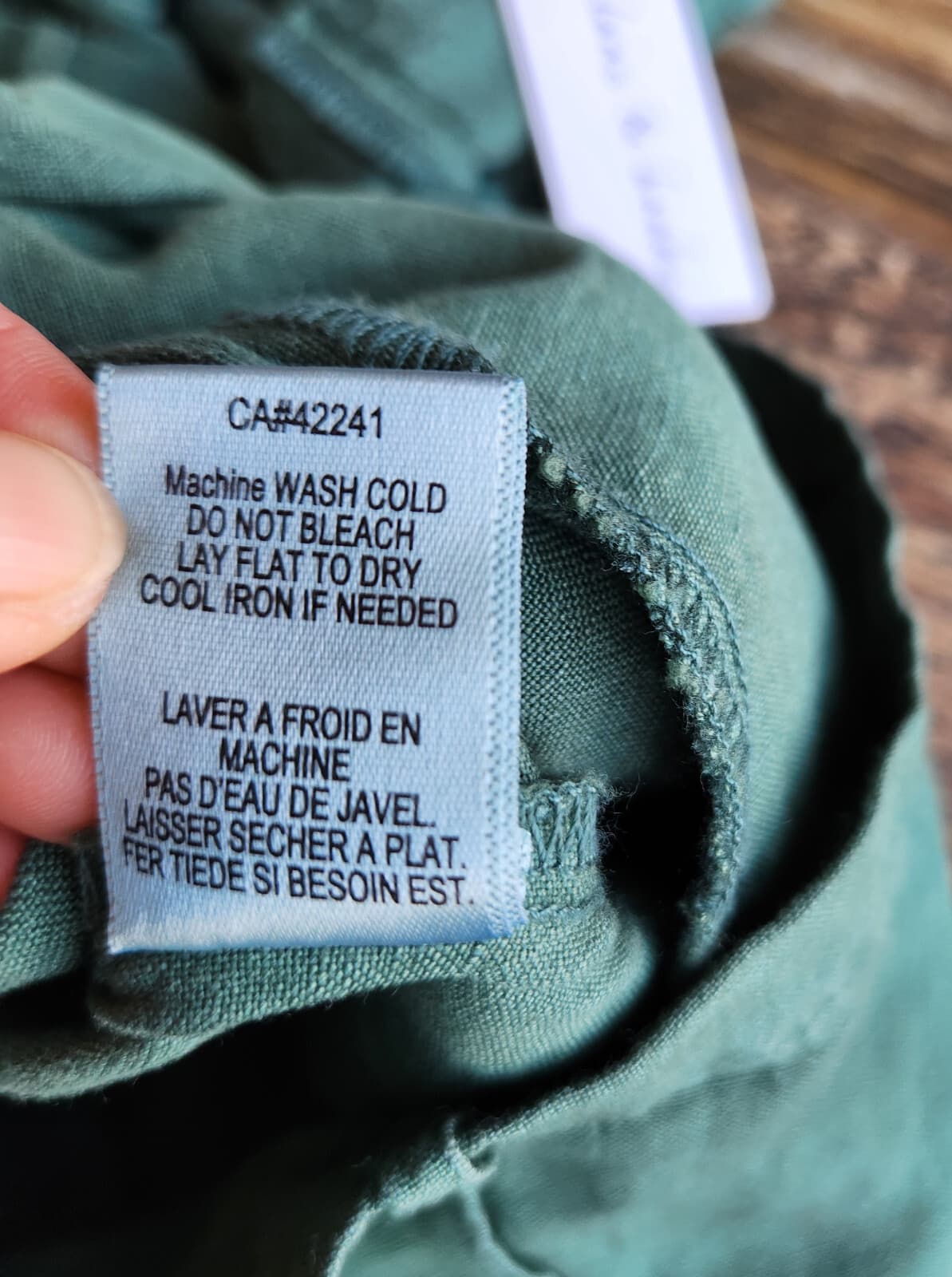 NWT YFB Young Fabulous & Broke Lake Side Romper Long Sleeve Linen Blend Green S - Thumbnail 12