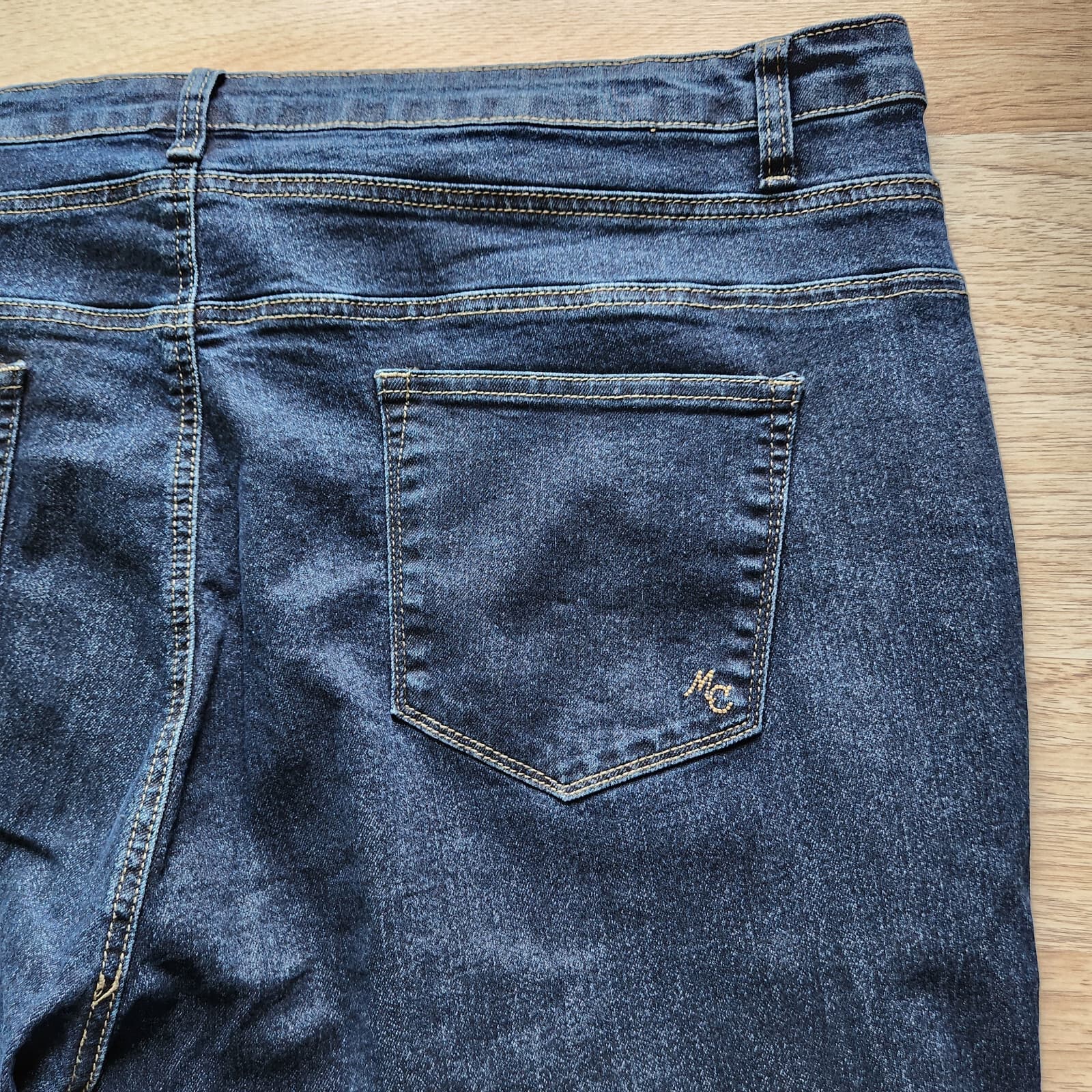 ModCloth Skinny Cropped Jean Buttonfly Stretch High Rise Blue Plus Size 28 (46") - Thumbnail 4