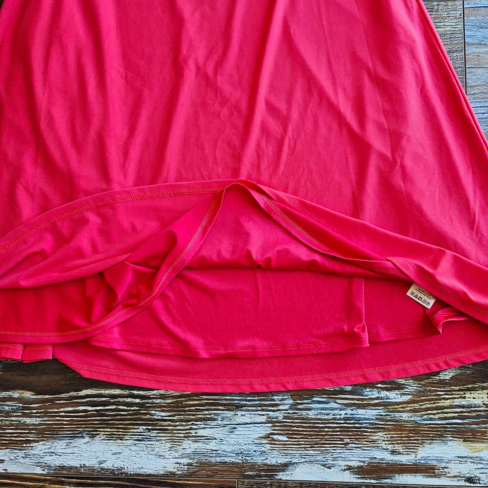 NWoT Babaton Aritzia Title Drapey Jersey Off-Shoulder Dress Long Sleeve Red XS - Thumbnail 9