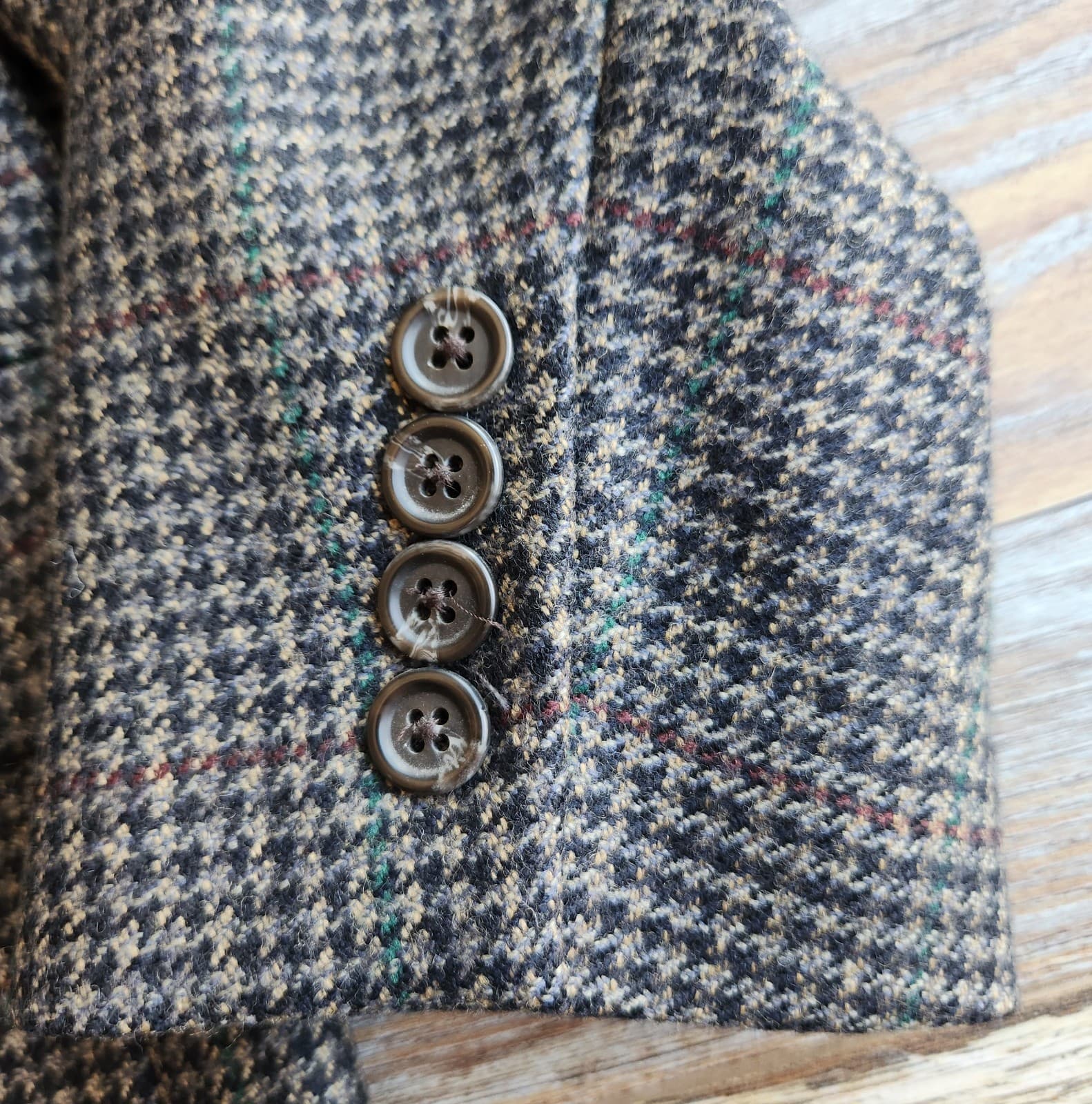 Ralph Lauren Blue Label Canada 100% Wool Houndstooth Sport Coat 3-Button Men 44R - Thumbnail 6