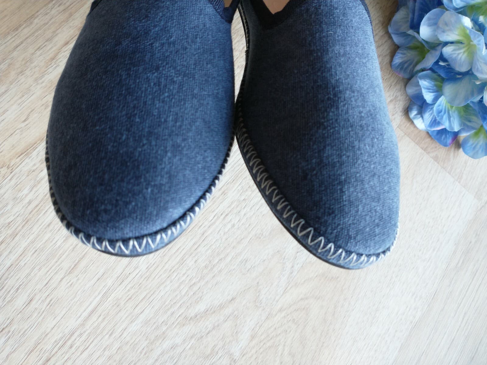 NWoB J.Crew Denim Canvas Loafers Slip-On Navy Blue Women US7.5 - Thumbnail 8