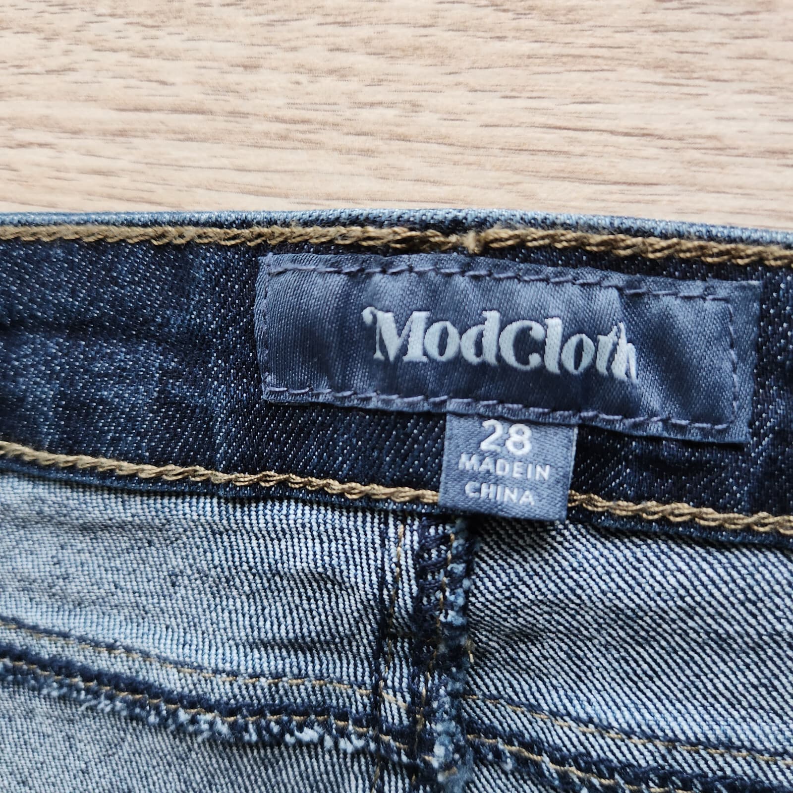 ModCloth Skinny Cropped Jean Buttonfly Stretch High Rise Blue Plus Size 28 (46") - Thumbnail 5
