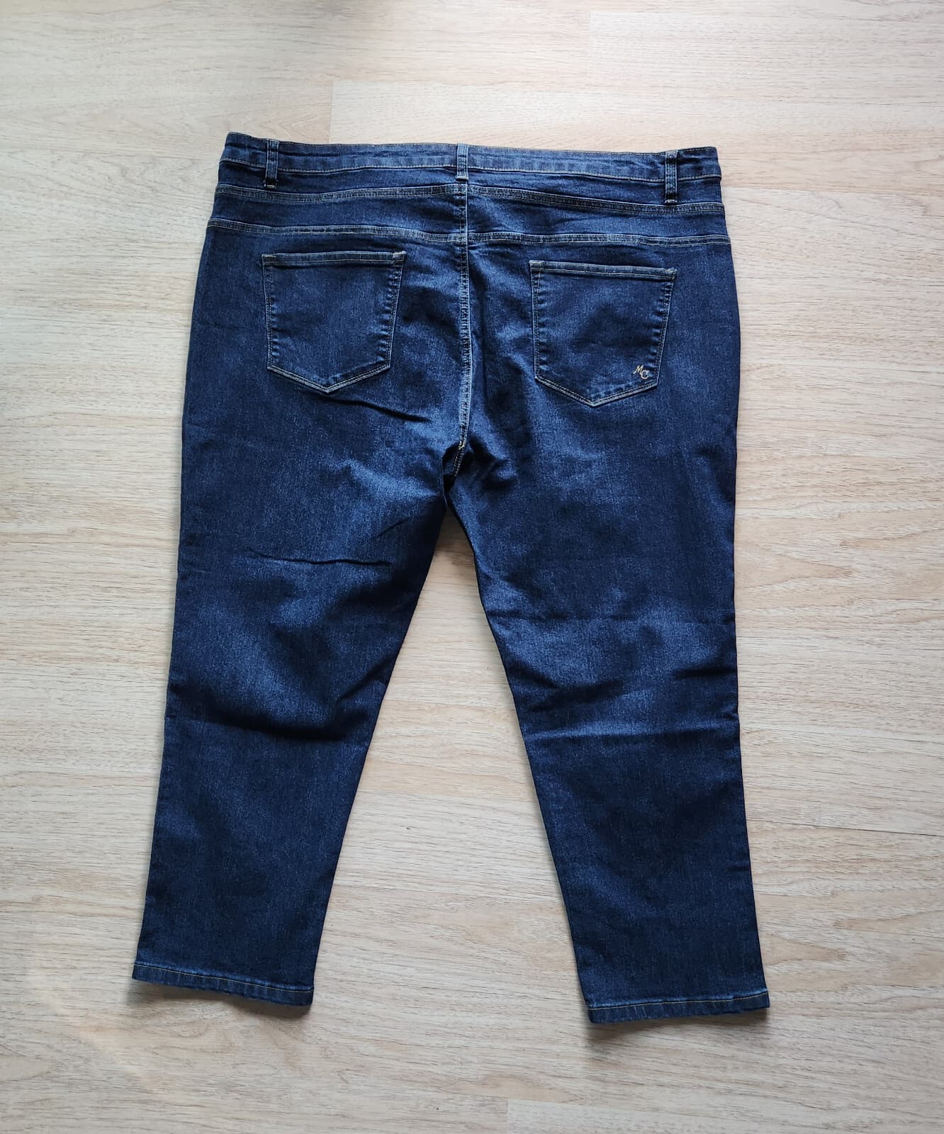 ModCloth Skinny Cropped Jean Buttonfly Stretch High Rise Blue Plus Size 28 (46") - Thumbnail 3