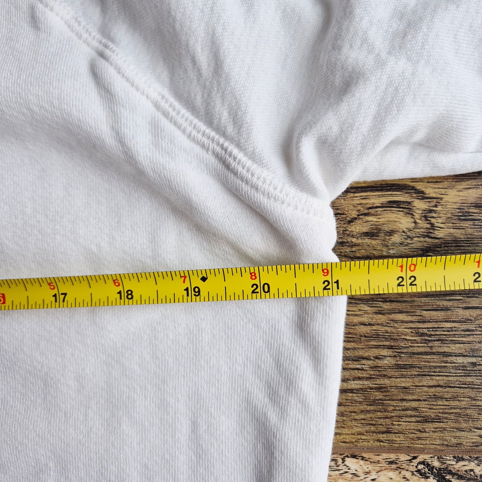 I Stole My Boyfried's Shirt The Farm Terry Distressed-Hem Sweatshirt White Sz.S - Thumbnail 13