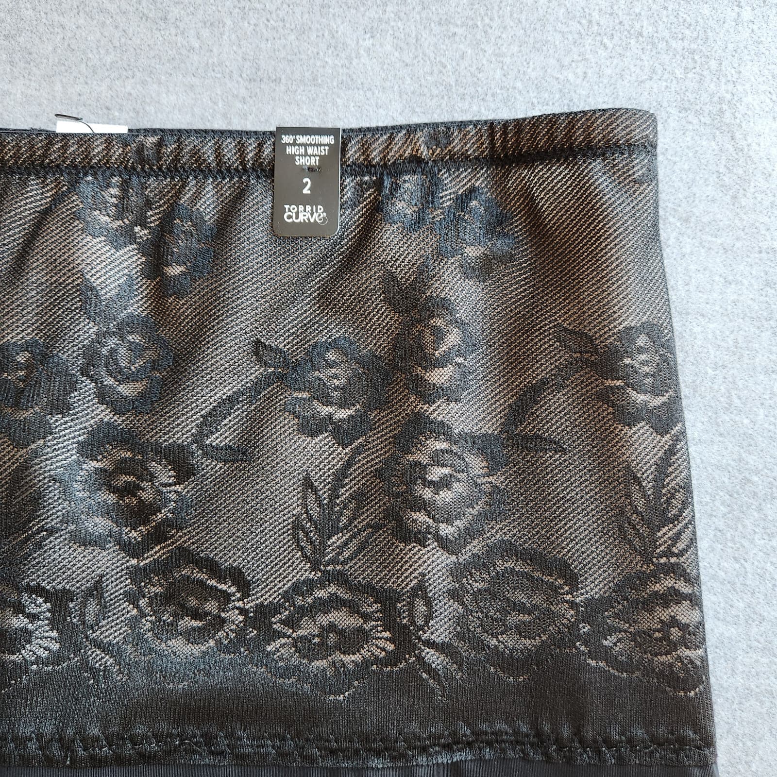 NWT Torrid Curve Microfiber Lace High-Rise Short 360° Smoothing Panty Black Sz.2 - Thumbnail 7