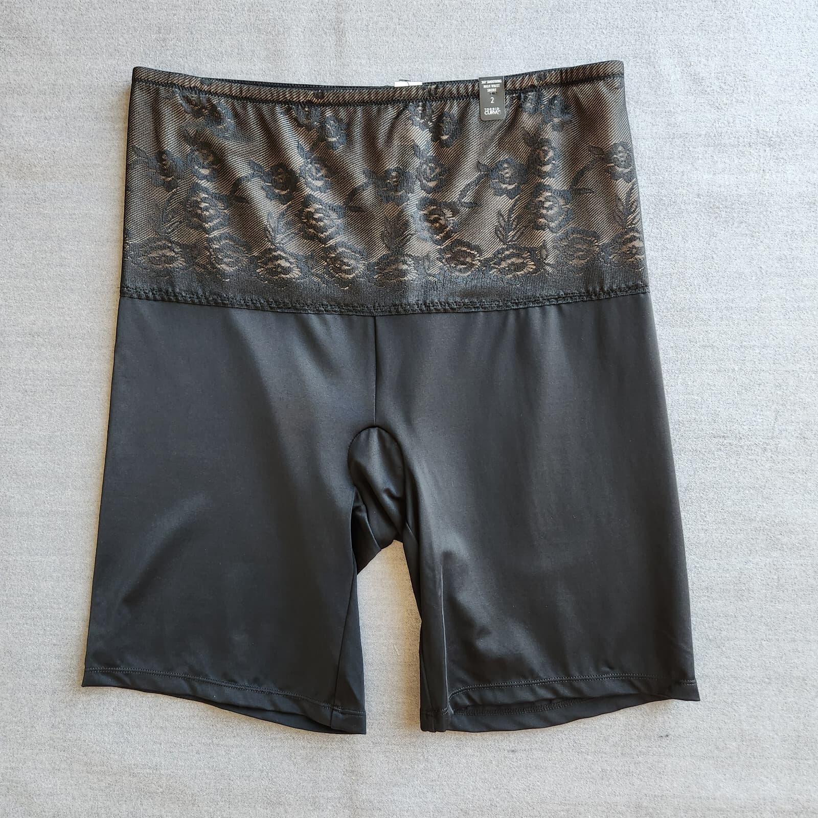 NWT Torrid Curve Microfiber Lace High-Rise Short 360° Smoothing Panty Black Sz.2 - Thumbnail 4