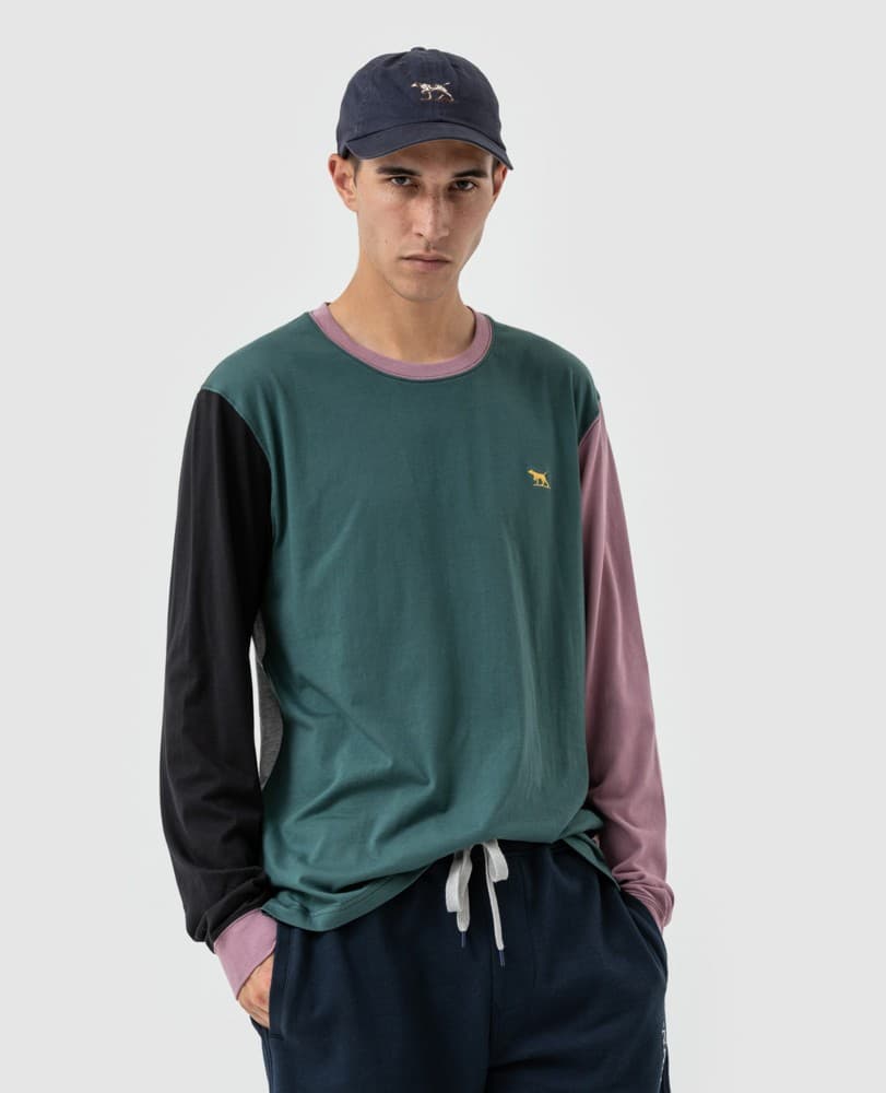 Rodd & Gunn Sport Fit Wnwn T-Shirt Crewneck Long Sleeve Colorblock Cotton Mens M - Thumbnail 4