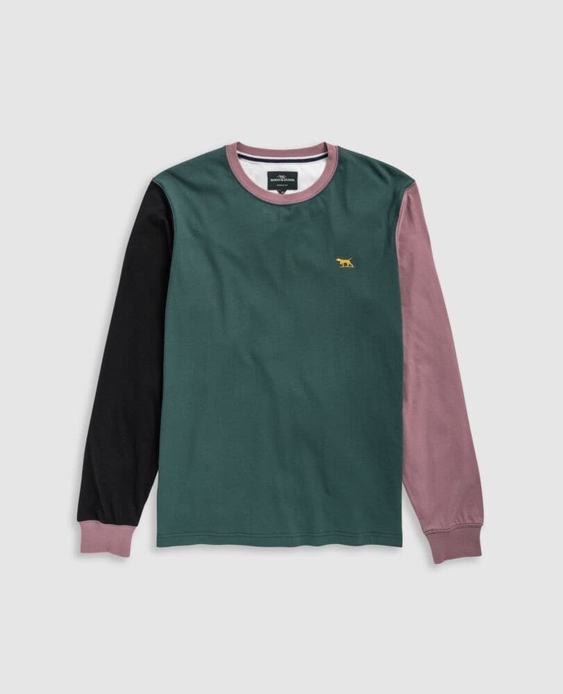 Rodd & Gunn Sport Fit Wnwn T-Shirt Crewneck Long Sleeve Colorblock Cotton Mens M - Thumbnail 2