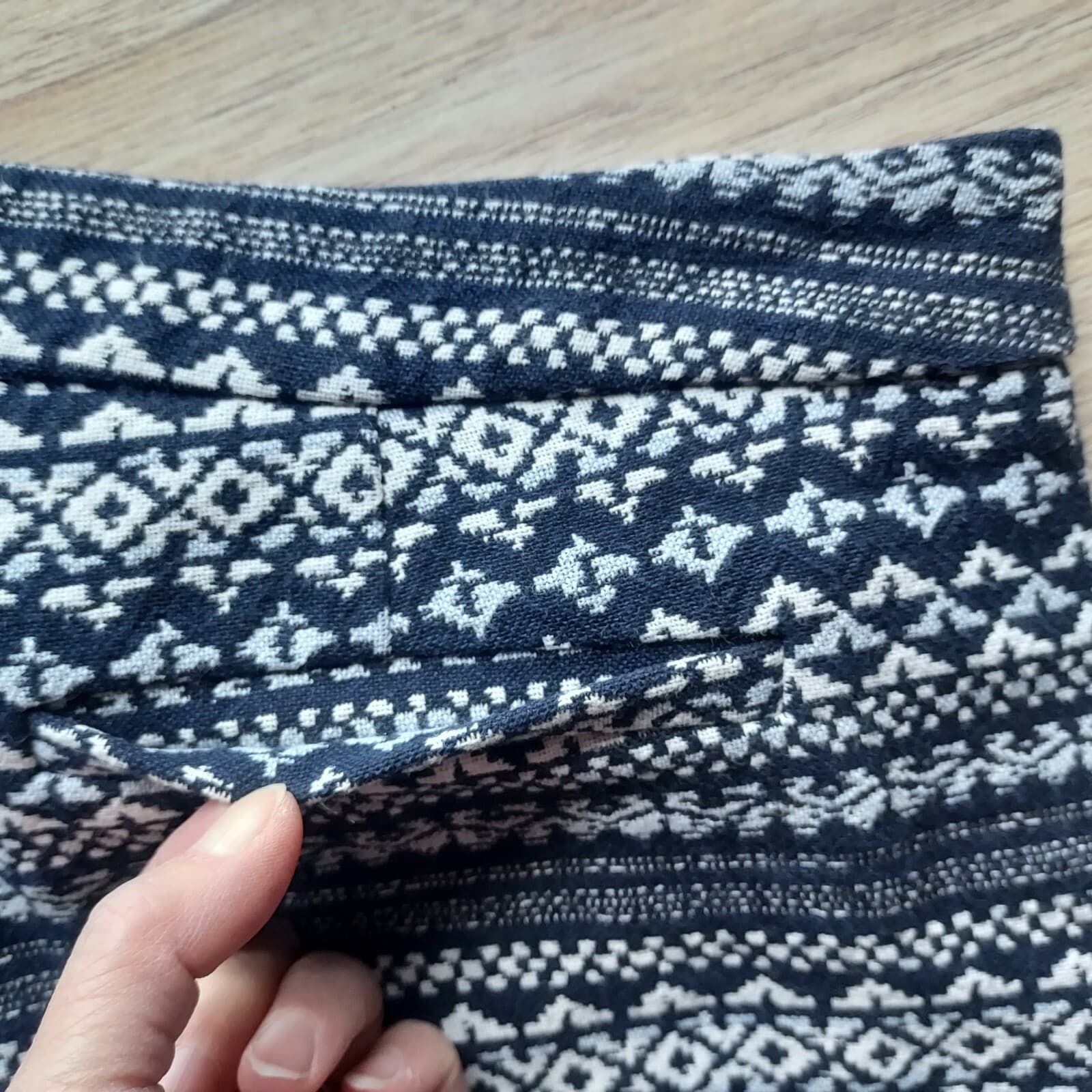 Joie Merci Aztec Ethic Jacquard 3" Shorts Zip Black White Cotton Blend Women 0 - Thumbnail 7