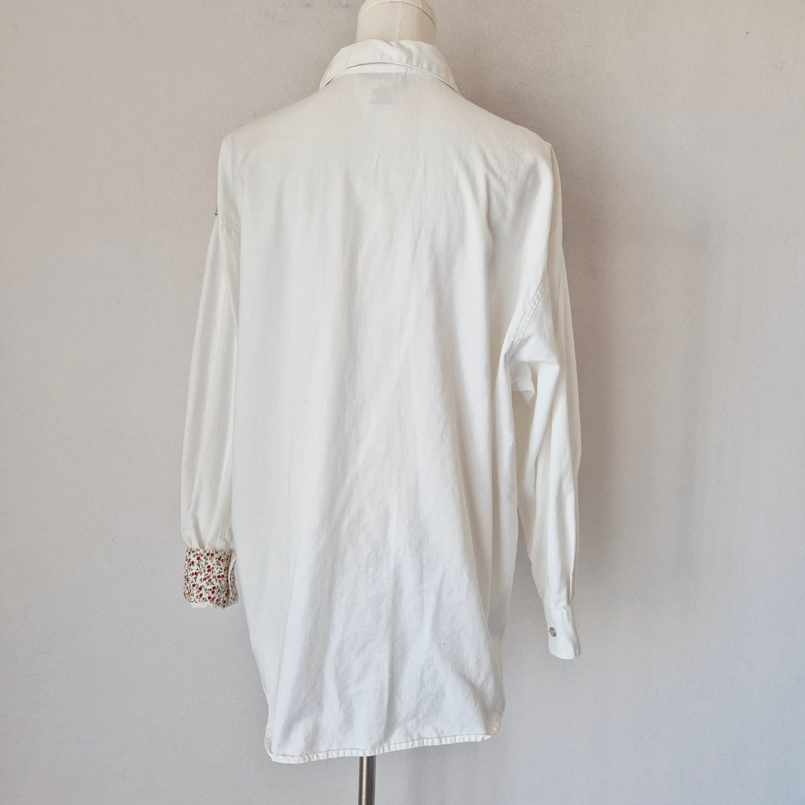 Vintage Banana Republic USA Floral Western Shirt Snap Long Sleeve Cotton Women M - Thumbnail 6