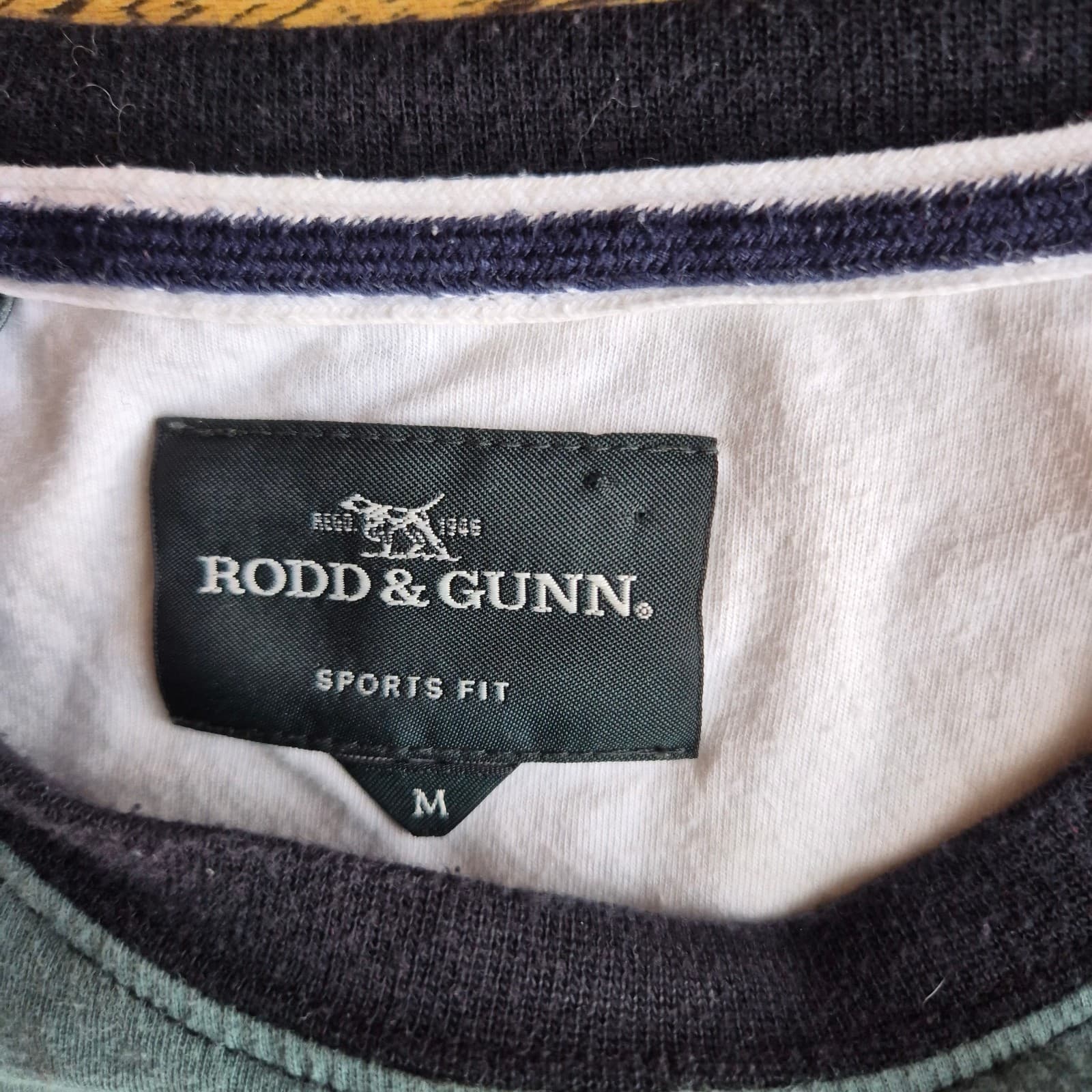 Rodd & Gunn Sport Fit Wnwn T-Shirt Crewneck Long Sleeve Colorblock Cotton Mens M - Thumbnail 9