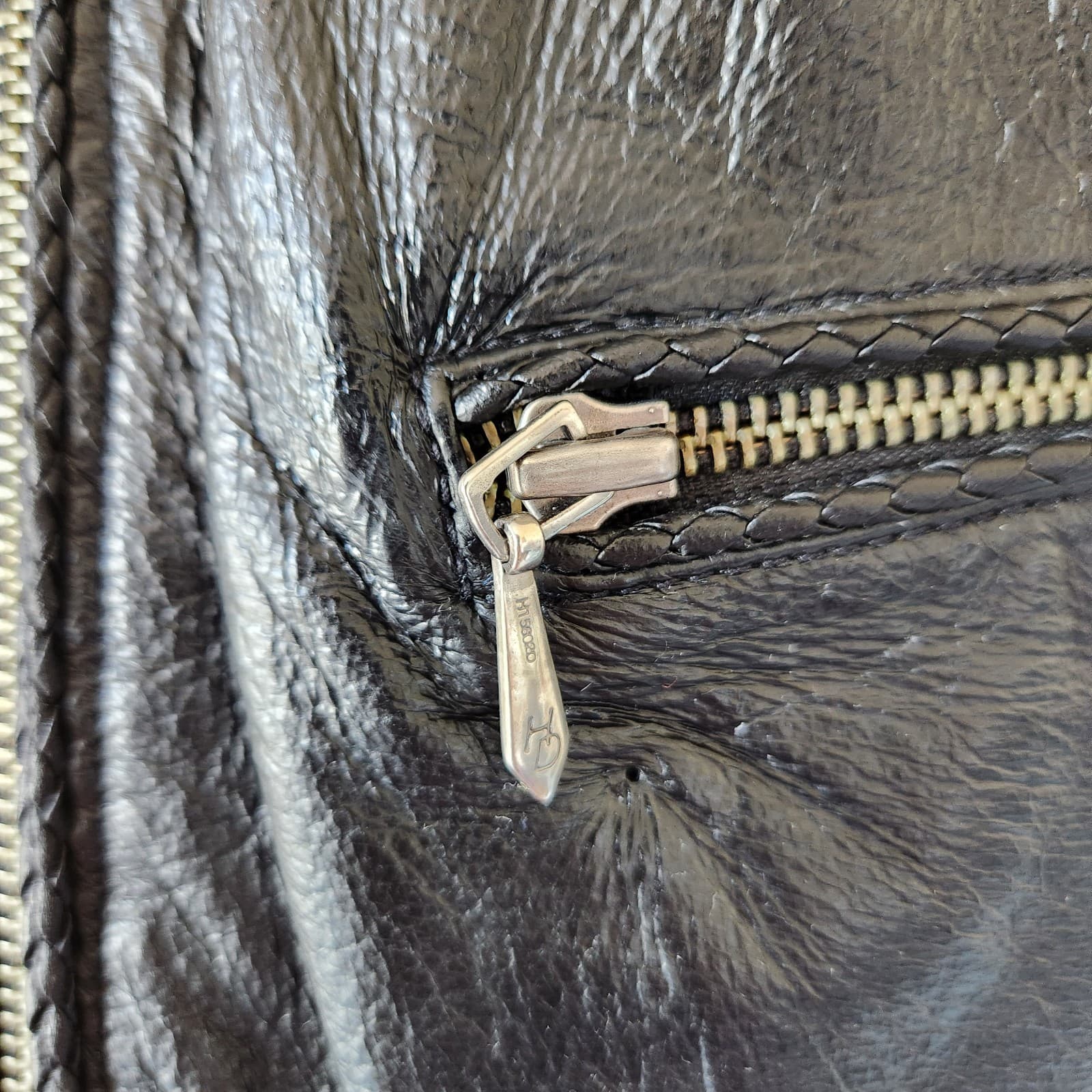 Harley Davidson Leather Logo Embroidered Motorcycle Vast Pocket Black Women's L - Thumbnail 5