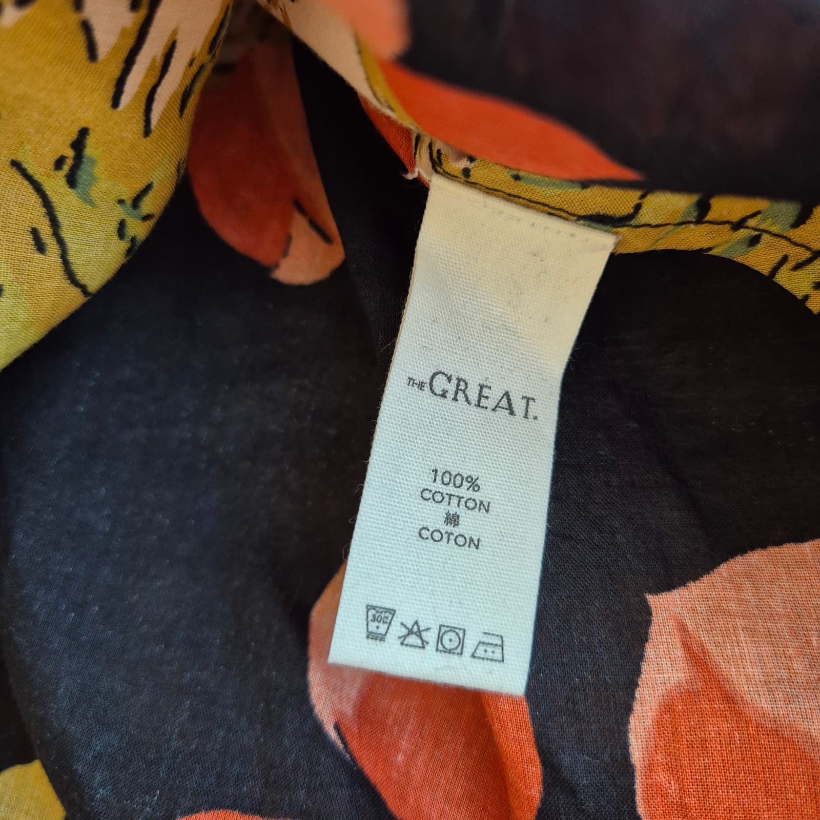 NWoT The GREAT. Geranium Midi Dress Romantic Ruffle V-Neck Cabbage Rose Sz.1 (S) - Thumbnail 12