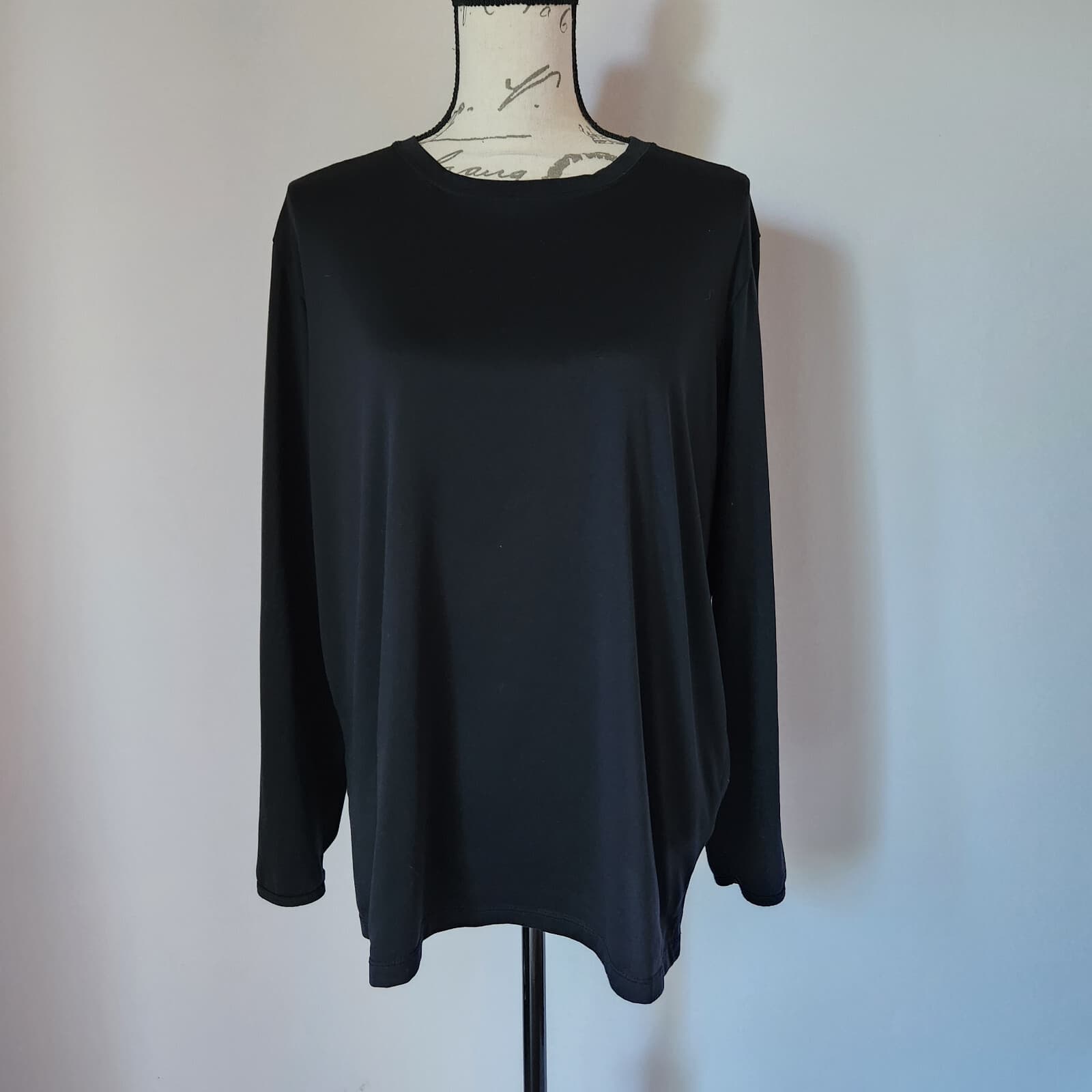 Vintage Patagonia Capilene Made in USA Long Sleeve T-Shirt Crew Neck Black Sz.XL - Thumbnail 2