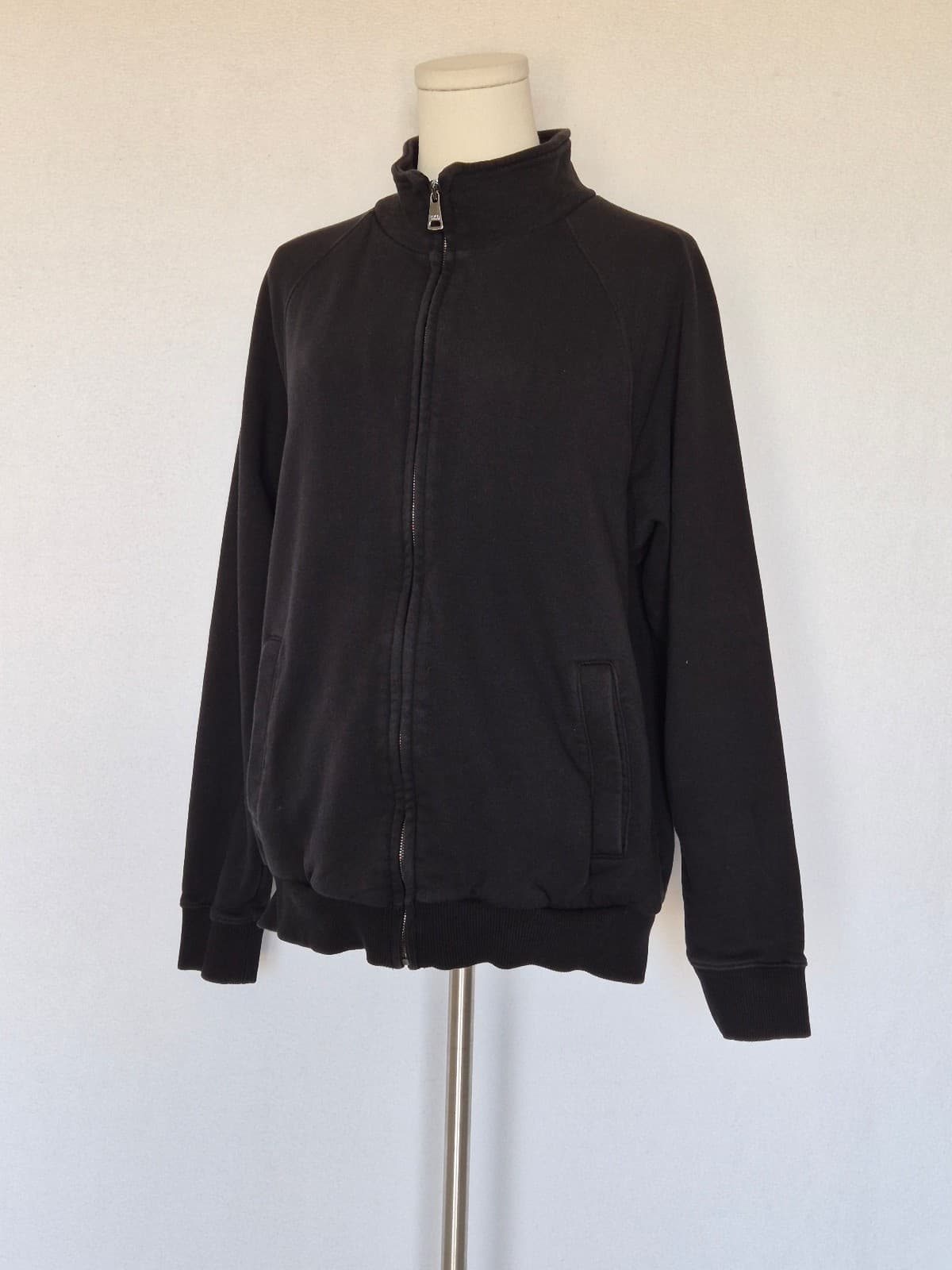 DOLCE & GABBANA Staff Made in Italy French Terry Zip-Up Jacket Cotton Black EU50 - Thumbnail 4