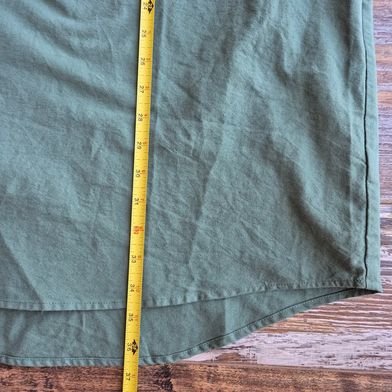 Tuckernuck Pomander Place Green Polly Shirt Dress Pocket Long Sleeve Cotton Sz.L - Thumbnail 20
