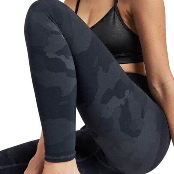 ALO YOGA High Waist Vapor Leggings Buttery-Soft Camouflage Black Grey Waist 28" - Thumbnail 2