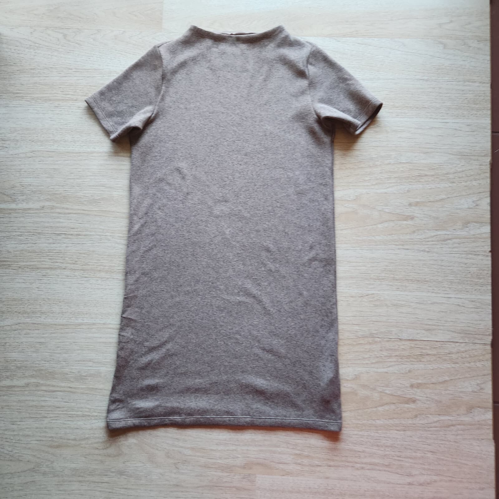 Arc'teryx Laina Mini Shift Dress Pullover Short Sleeve Mock Neck Knit Brown Sz.S - Thumbnail 8