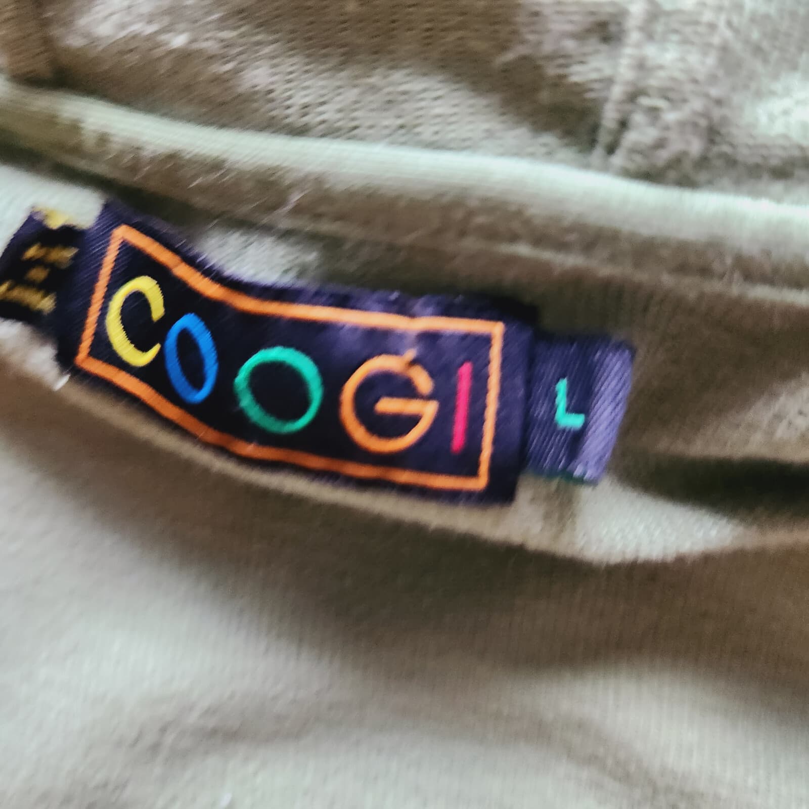 COOGI Military Hooded Jacket Zip-Up Gold-Button Pocket Cotton Blend Green Girl L - Thumbnail 12