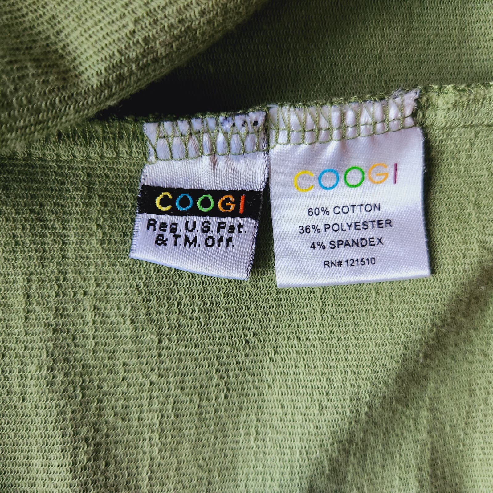 COOGI Military Hooded Jacket Zip-Up Gold-Button Pocket Cotton Blend Green Girl L - Thumbnail 10