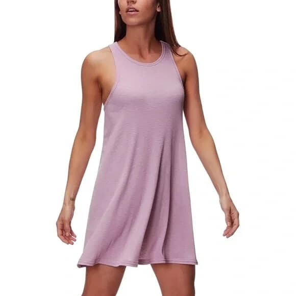 Free People La Nite Beach Ribbed Knit Mini Swing Tank Dress Light Purple Sz.XS - Thumbnail 2