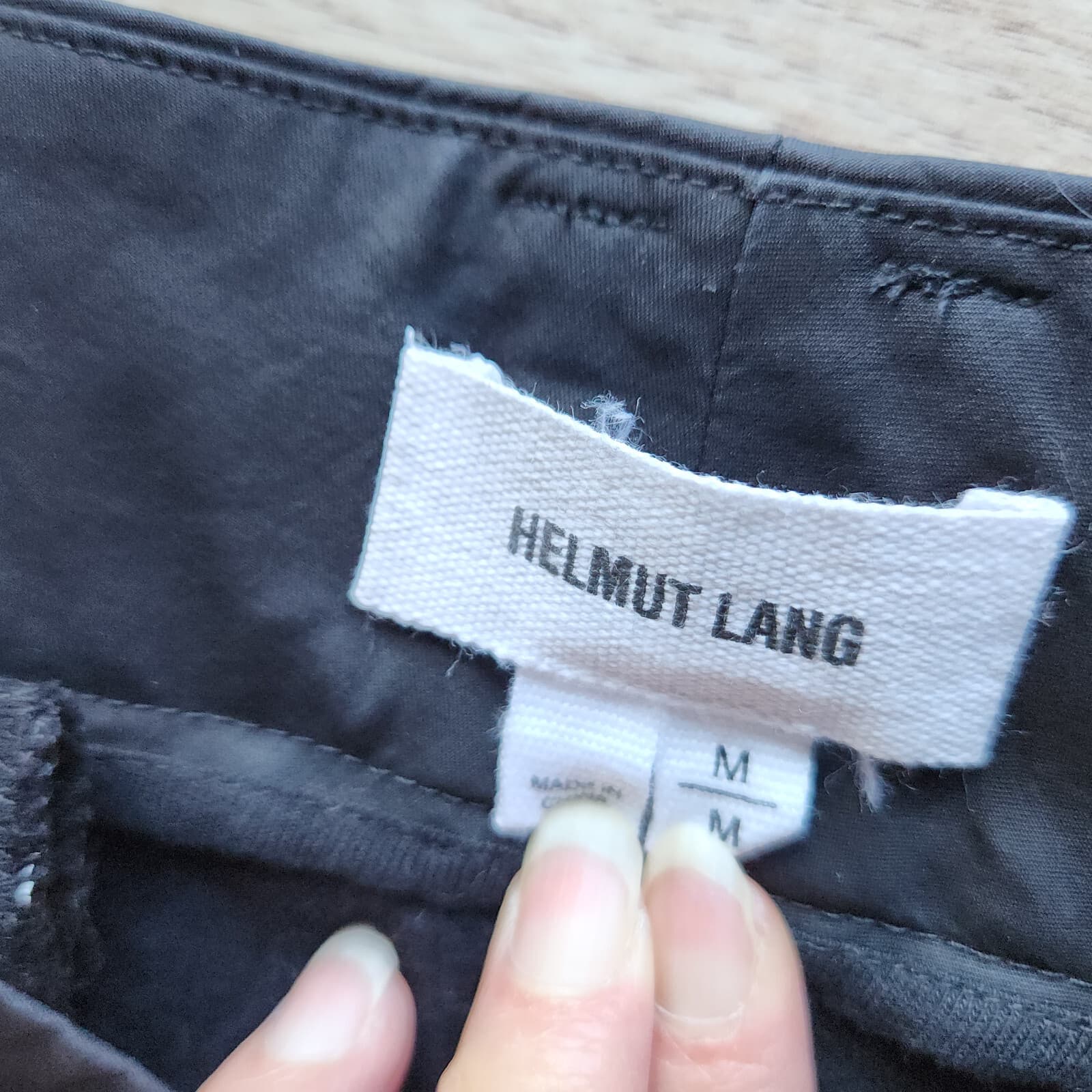 Helmut Lang Marble Abstract Ankle Pants Zip Pocket Stretch Black White Womens M - Thumbnail 8