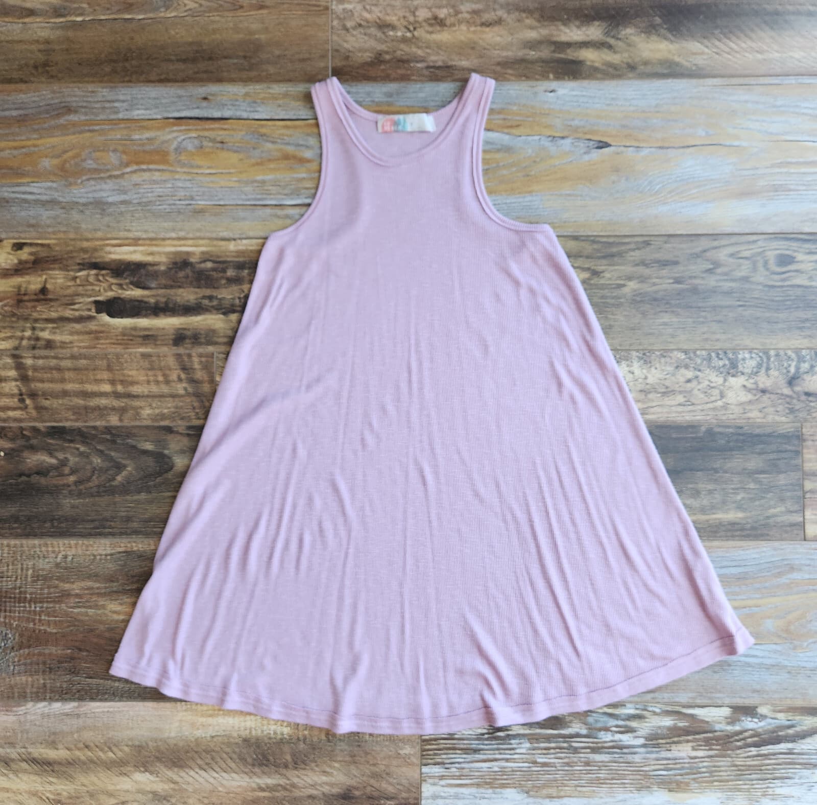 Free People La Nite Beach Ribbed Knit Mini Swing Tank Dress Light Purple Sz.XS - Thumbnail 8