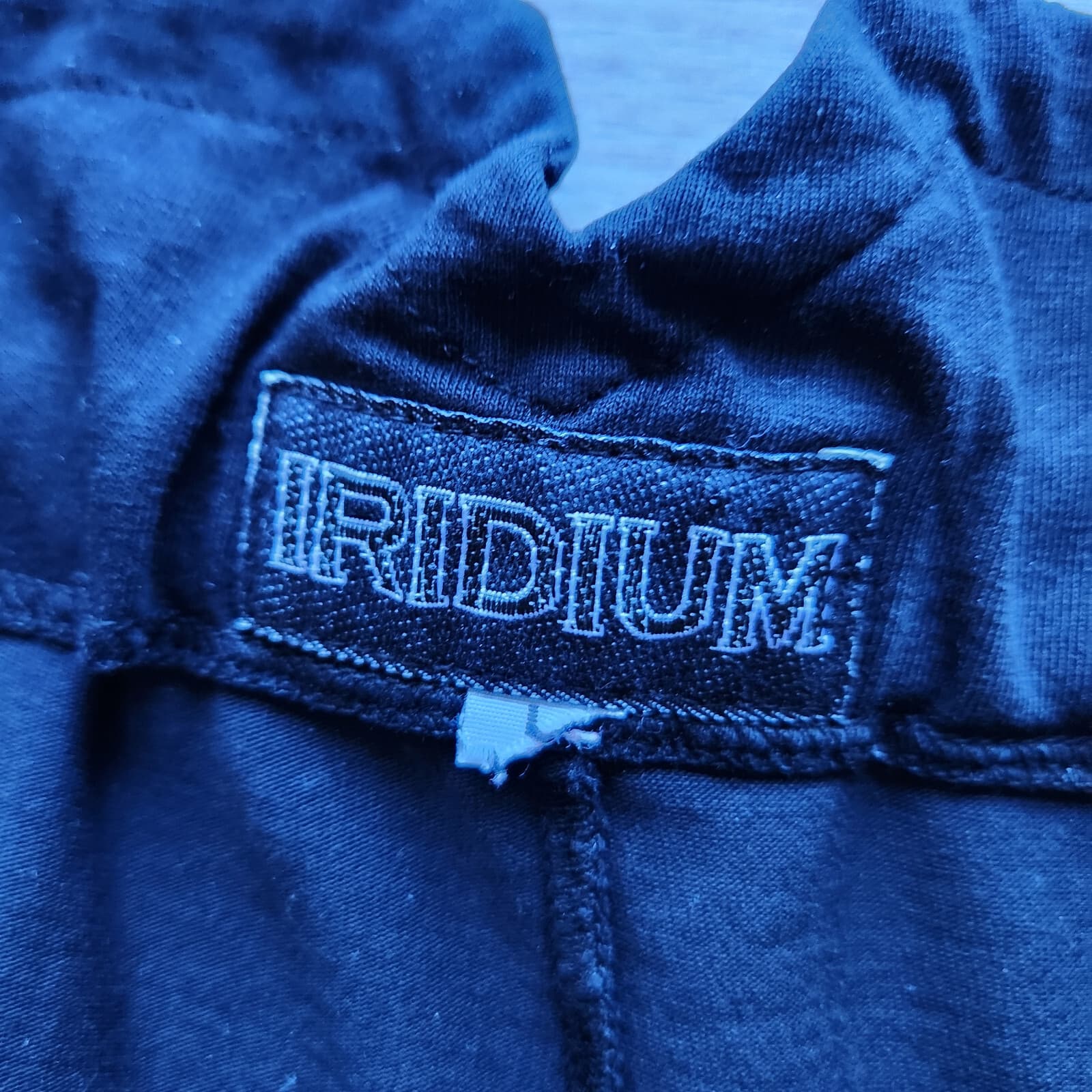 IRIDIUM Cargo Pocket Wide Leg Pull-On Cropped Pants Knit Cotton Black Women's L - Thumbnail 6