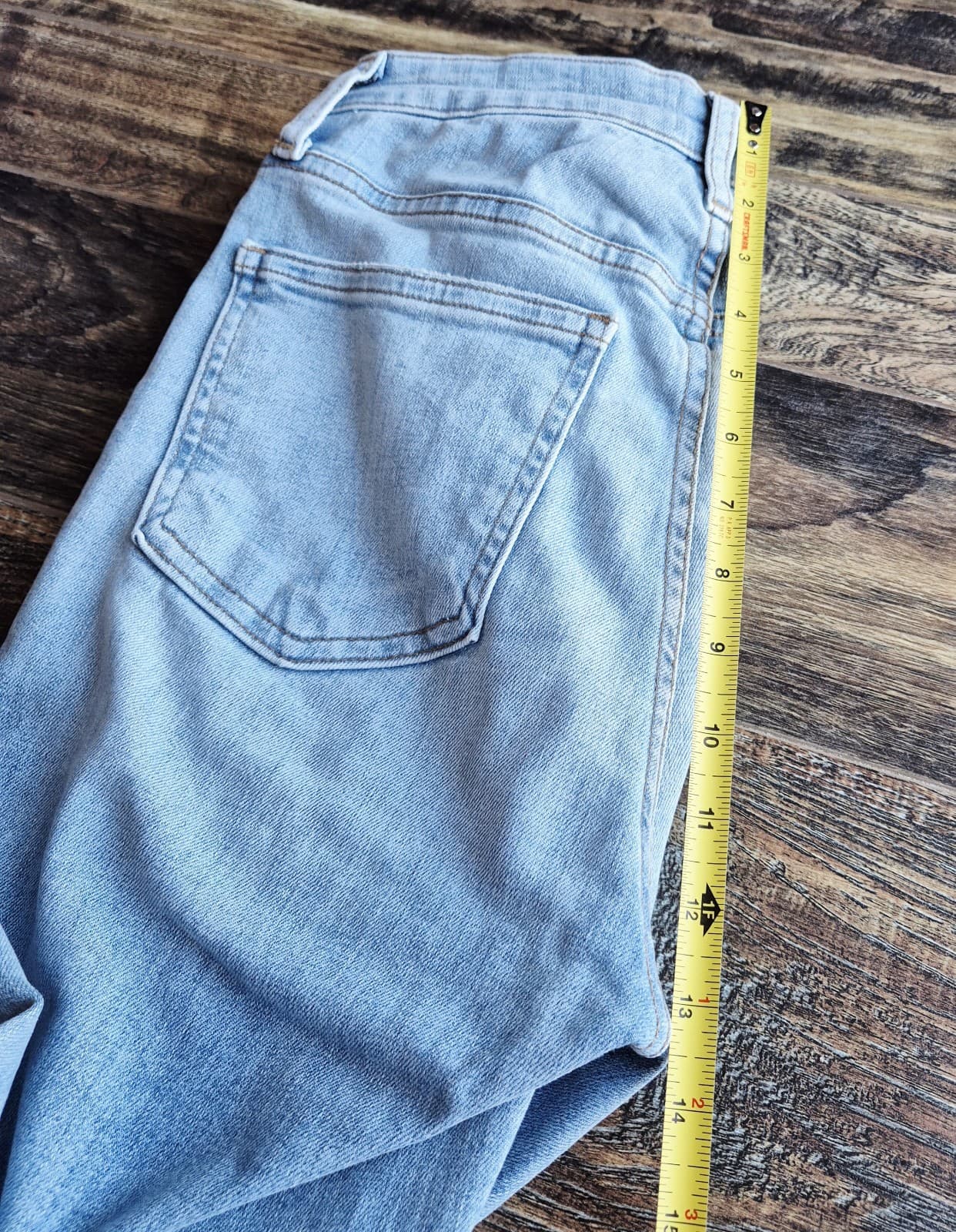 JONATHAN SIMKHAI USA Women's 26 Straight-Leg Frayed Hem Jean Medium Washed Blue - Thumbnail 14