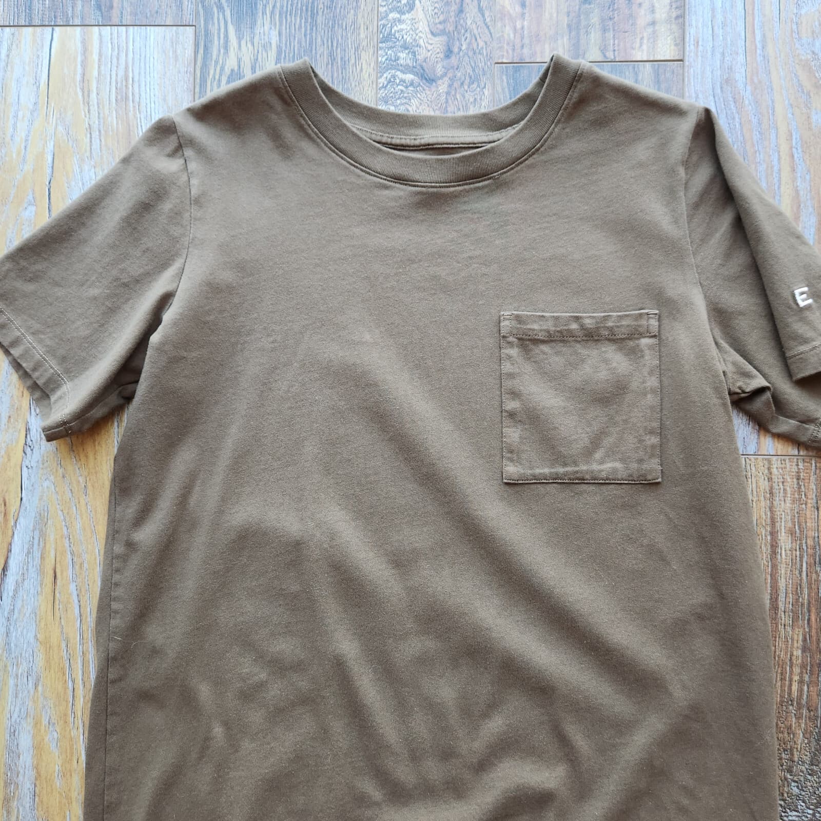 Everlane The Organic Cotton Weekend Tee Dress Pocket Short Sleeve Green Womens S - Thumbnail 7