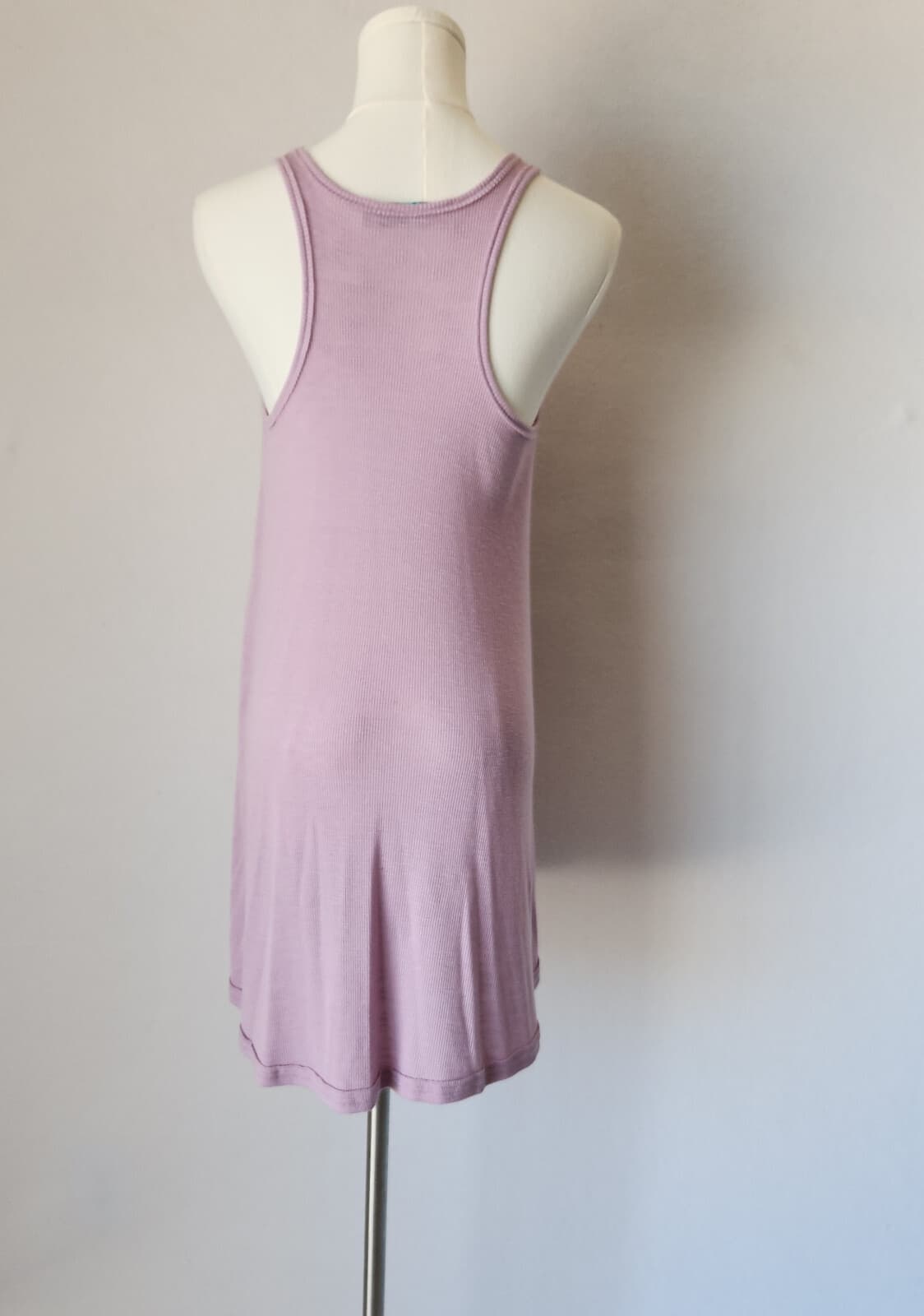 Free People La Nite Beach Ribbed Knit Mini Swing Tank Dress Light Purple Sz.XS - Thumbnail 7