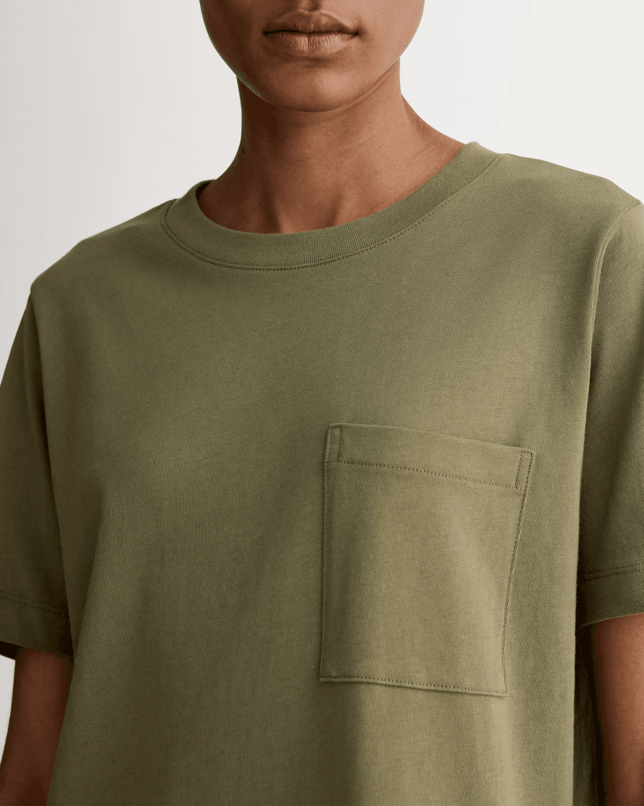 Everlane The Organic Cotton Weekend Tee Dress Pocket Short Sleeve Green Womens S - Thumbnail 6