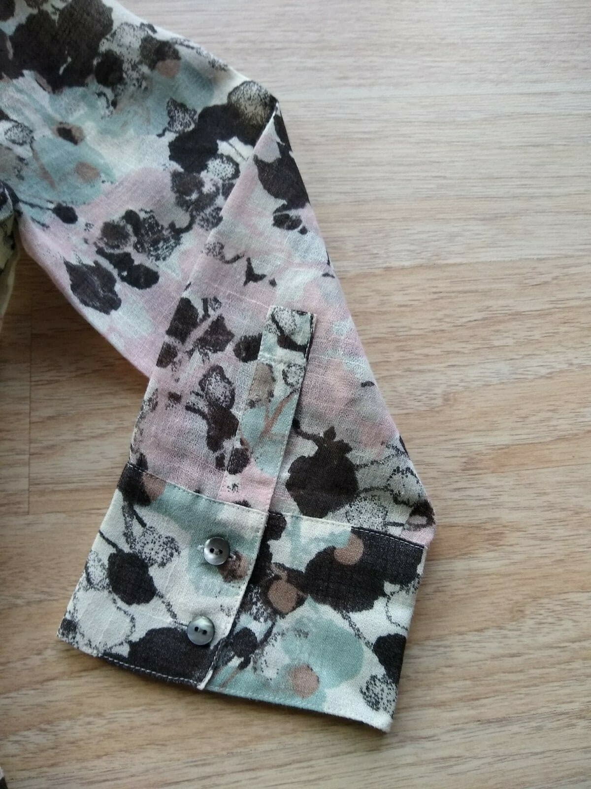 LAFAYETTE 148 NY Linen Blend Top Long Sleeve Tie-Waist Geo-Print Multicolor Sz.4 - Thumbnail 7