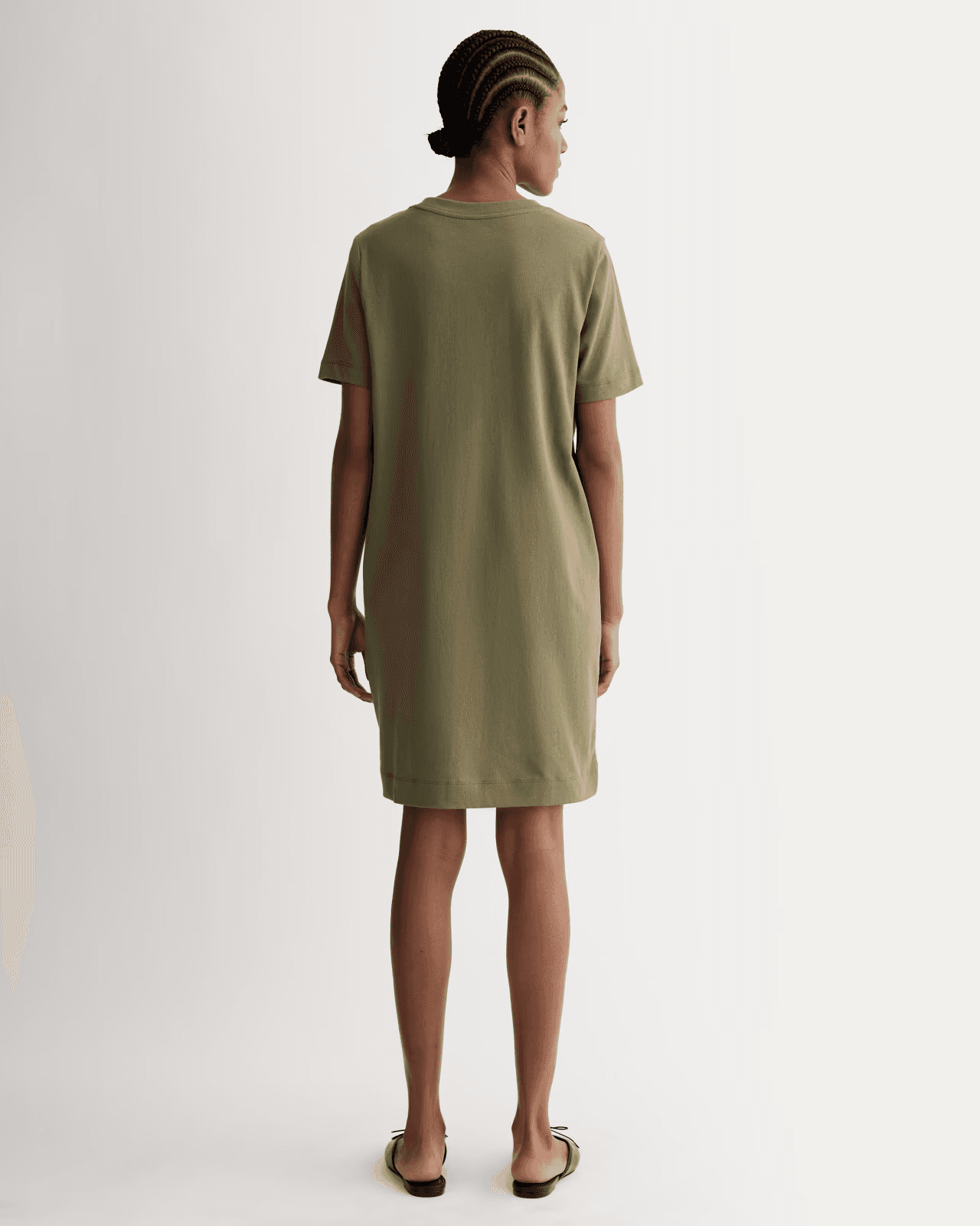 Everlane The Organic Cotton Weekend Tee Dress Pocket Short Sleeve Green Womens S - Thumbnail 10