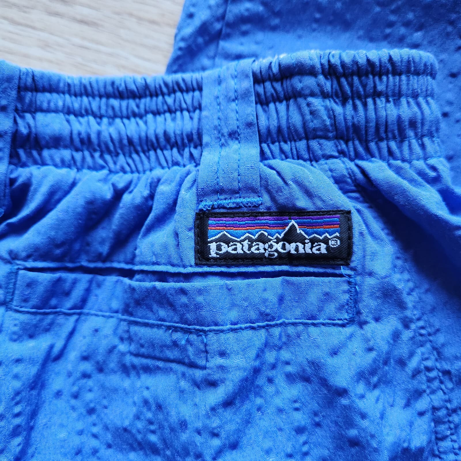 Vintage Patagonia USA Made Track Pants Elastic Waist Pocket Texture Purple Sz.M - Thumbnail 5