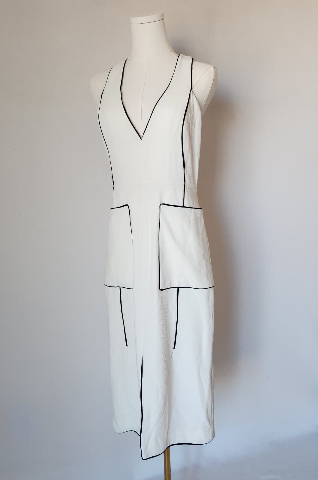 NWT C/MEO Collective Greatest Love Cocktail Evening Dress Sleeveless Cream Sz.M - Thumbnail 2