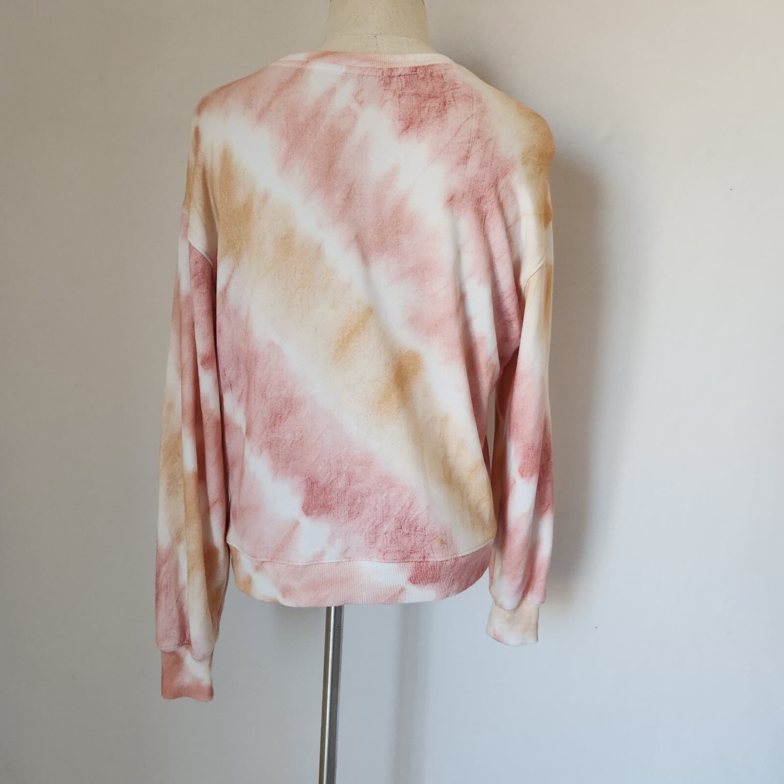 Rails $138 Ramona Sunset Tie-Dye Terry Knit Sweatshirt Crew-Neck Pink Women's M - Thumbnail 6