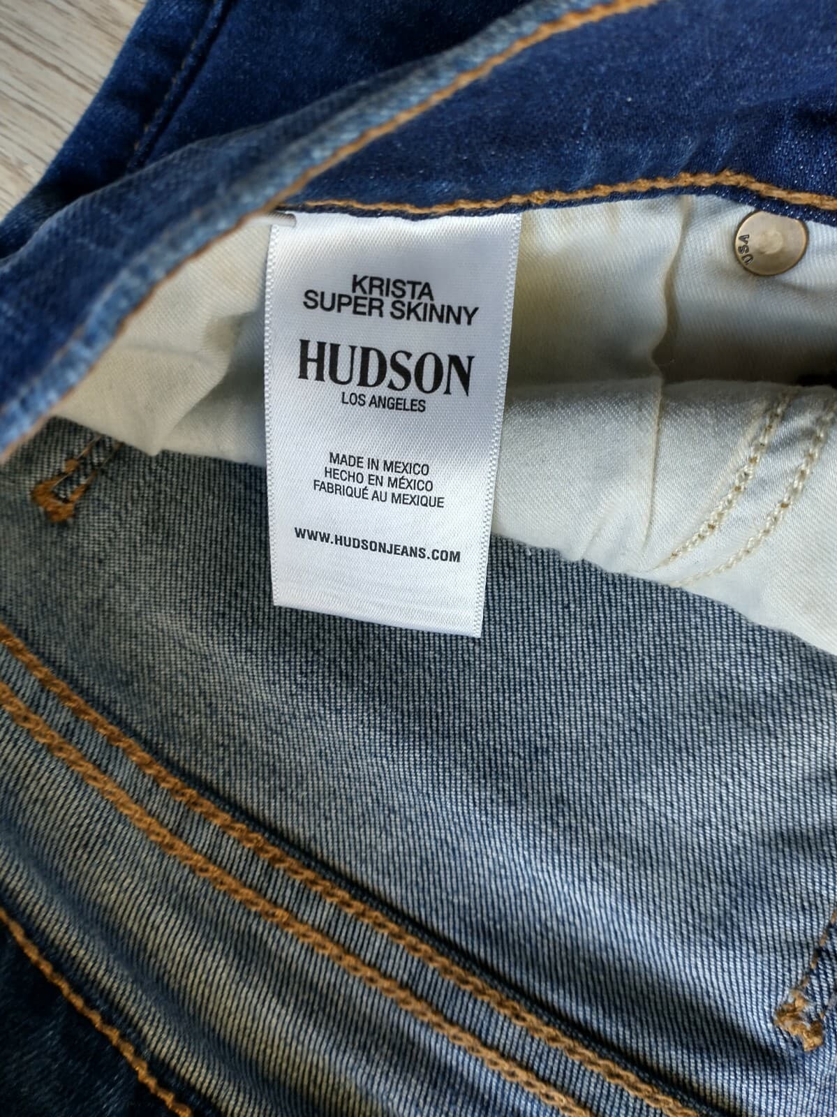 Hudson Jeans Krista Super Skinny Women Jeans High Rise Medium Wash Blue Sz.28 - Thumbnail 6