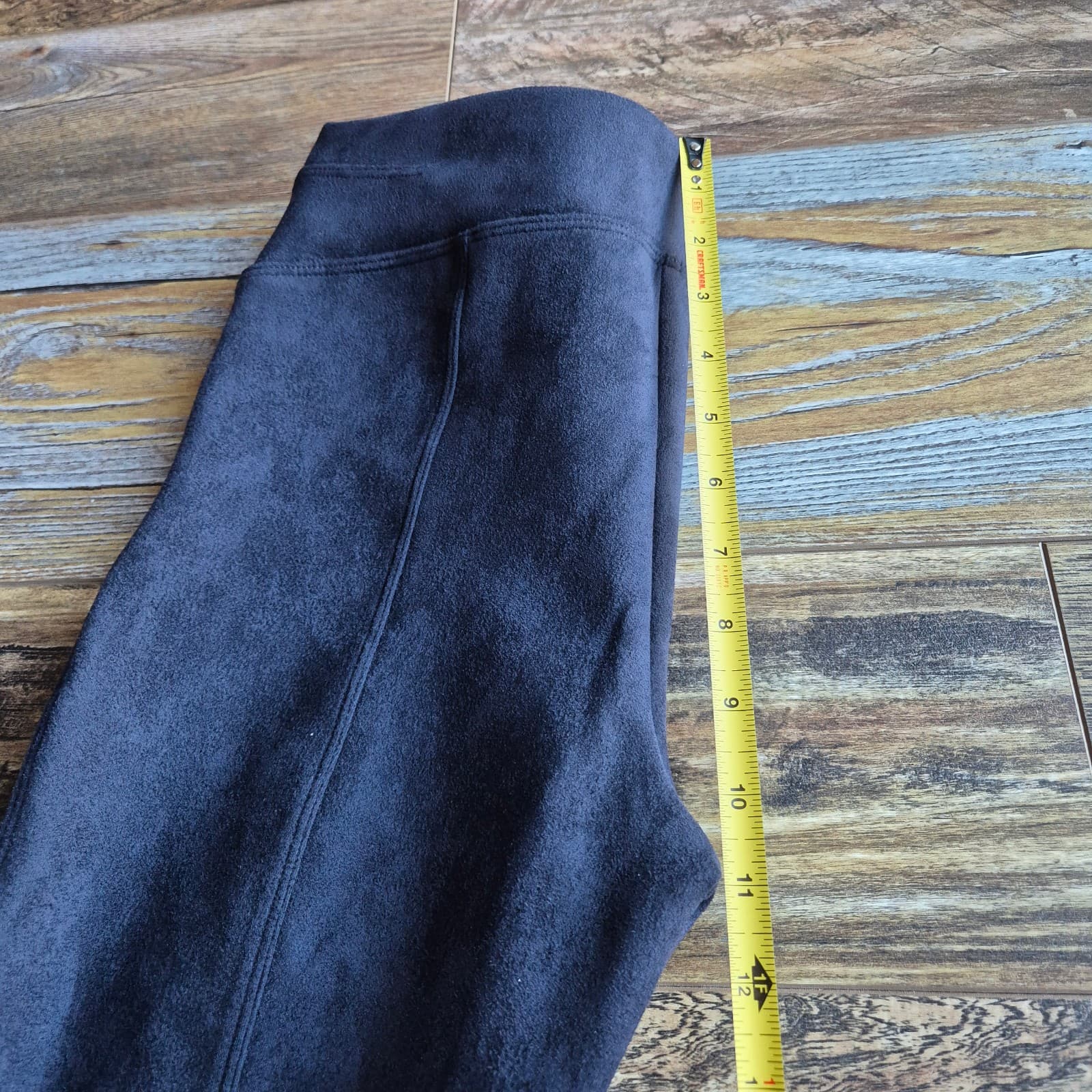 NWT SPANX Faux Suede Ankle Legging Seamed Pull-On Stretch Classic Navy Sz.S - Thumbnail 12