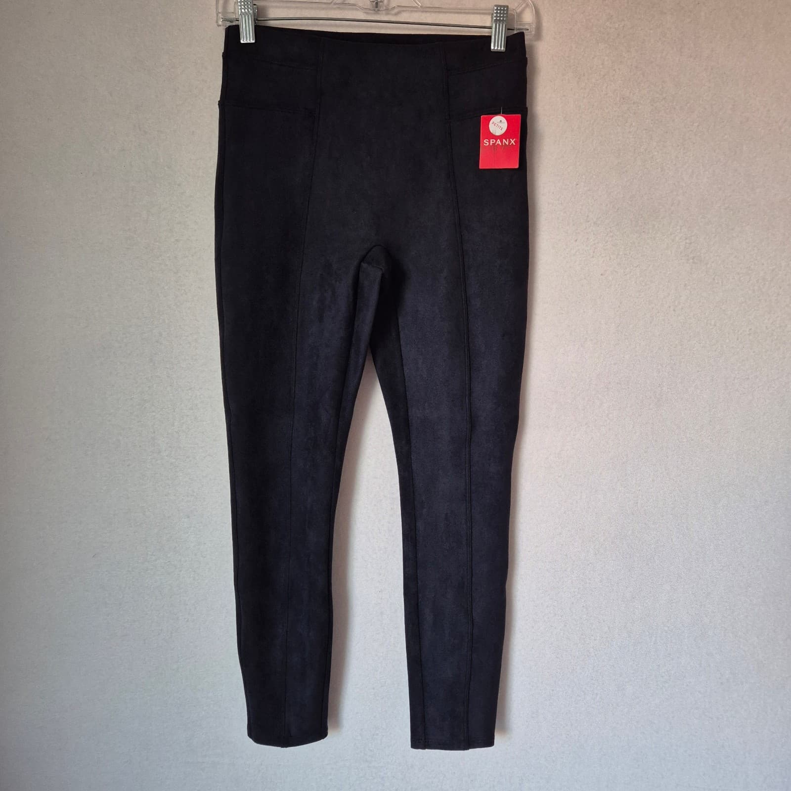 NWT SPANX Faux Suede Ankle Legging Seamed Pull-On Stretch Classic Navy Sz.S - Thumbnail 3