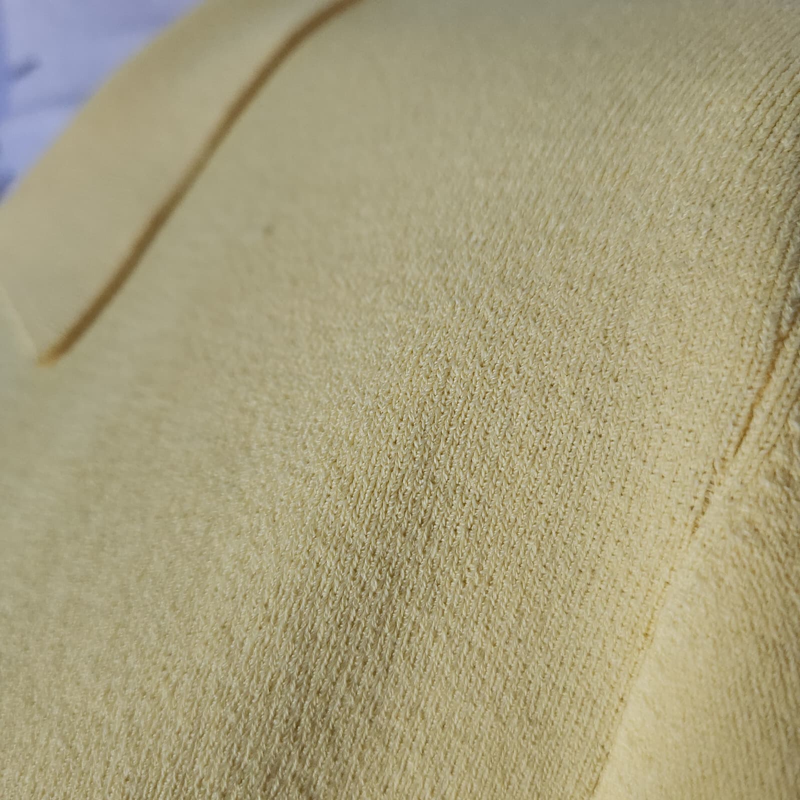 Vintage Chico's Design Polo Shirt Short Sleeve Viscose Blend Knit Yellow Size 1 - Thumbnail 4