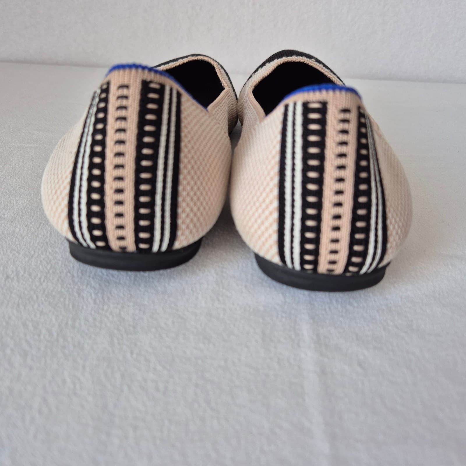 Rothy’s The Square Tuxedo Cream Cap Toe Ballet Flats Slip-On Comfort Women's 9 - Thumbnail 8